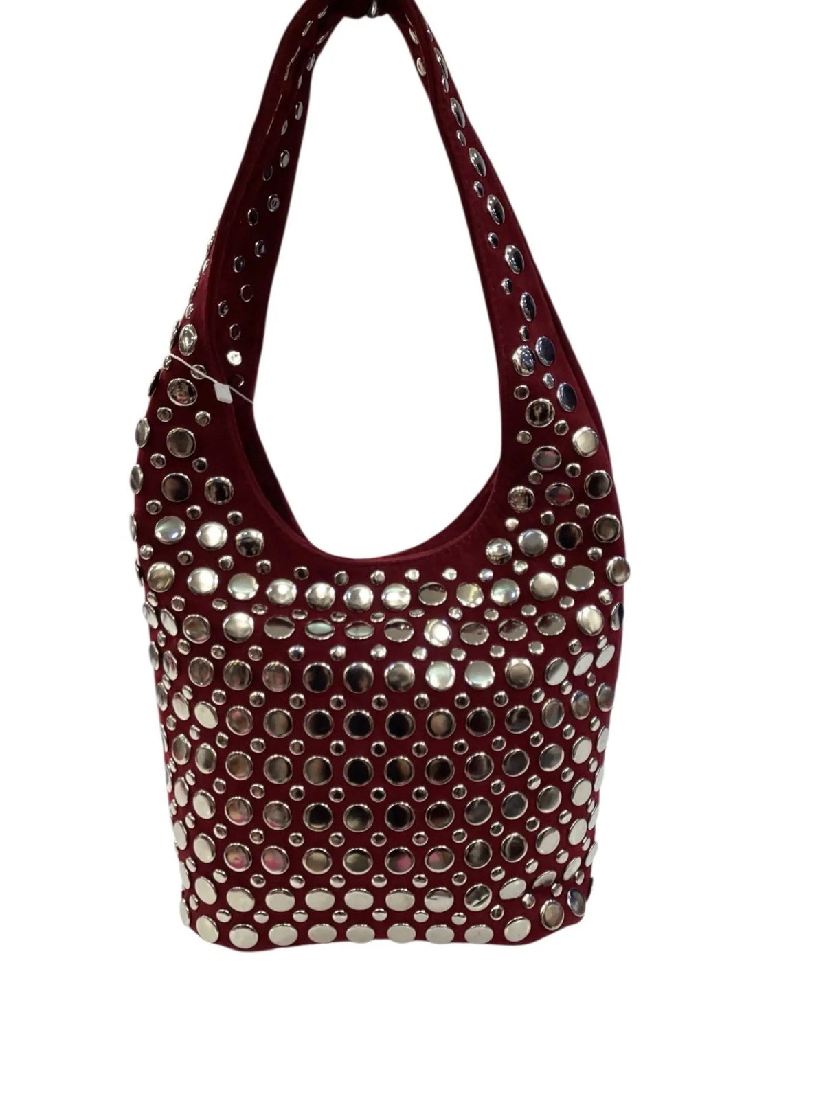 Marrakech Suede Stud Bag Wine