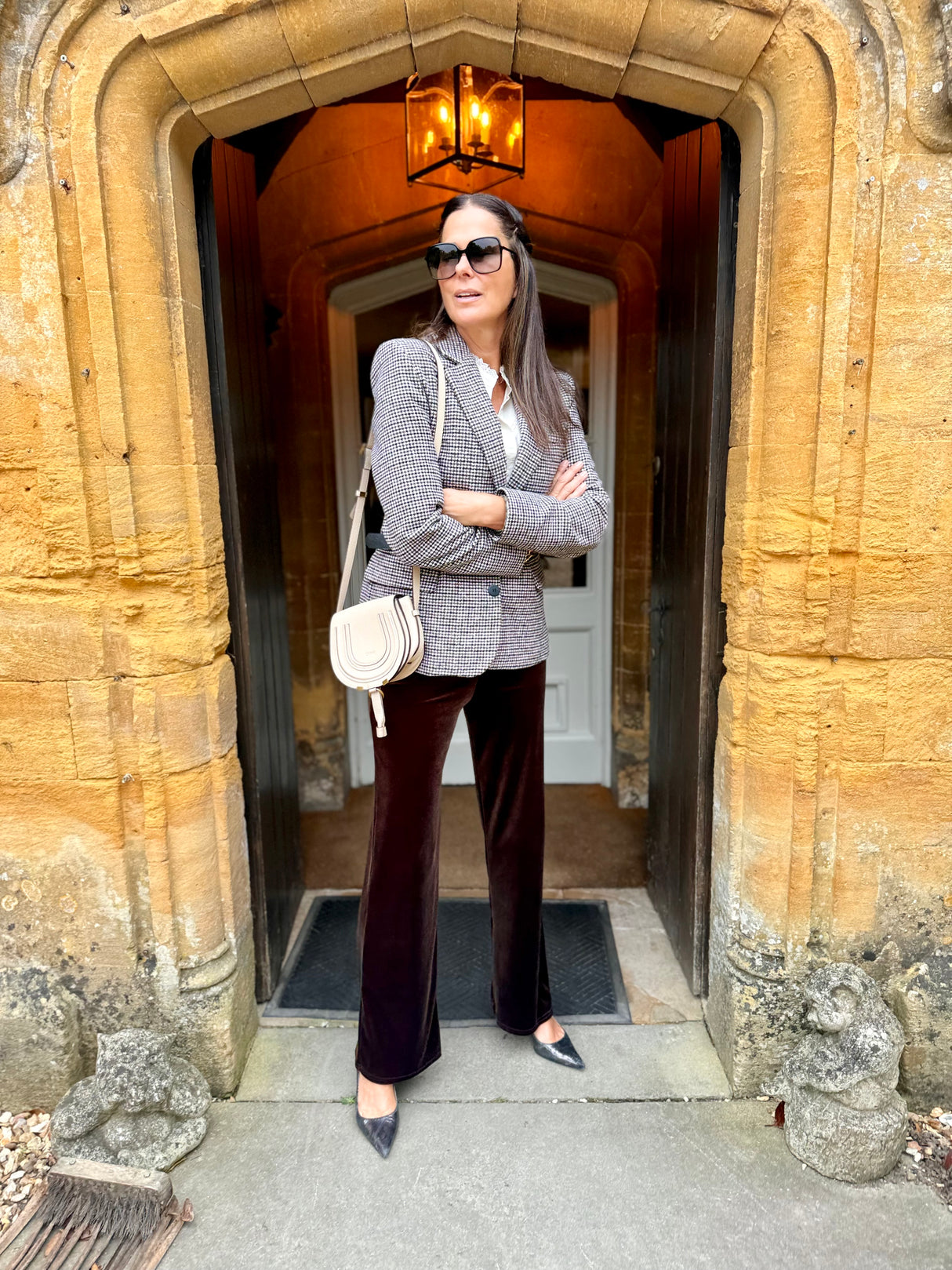 Jessica Velvet Pant - Chocolate