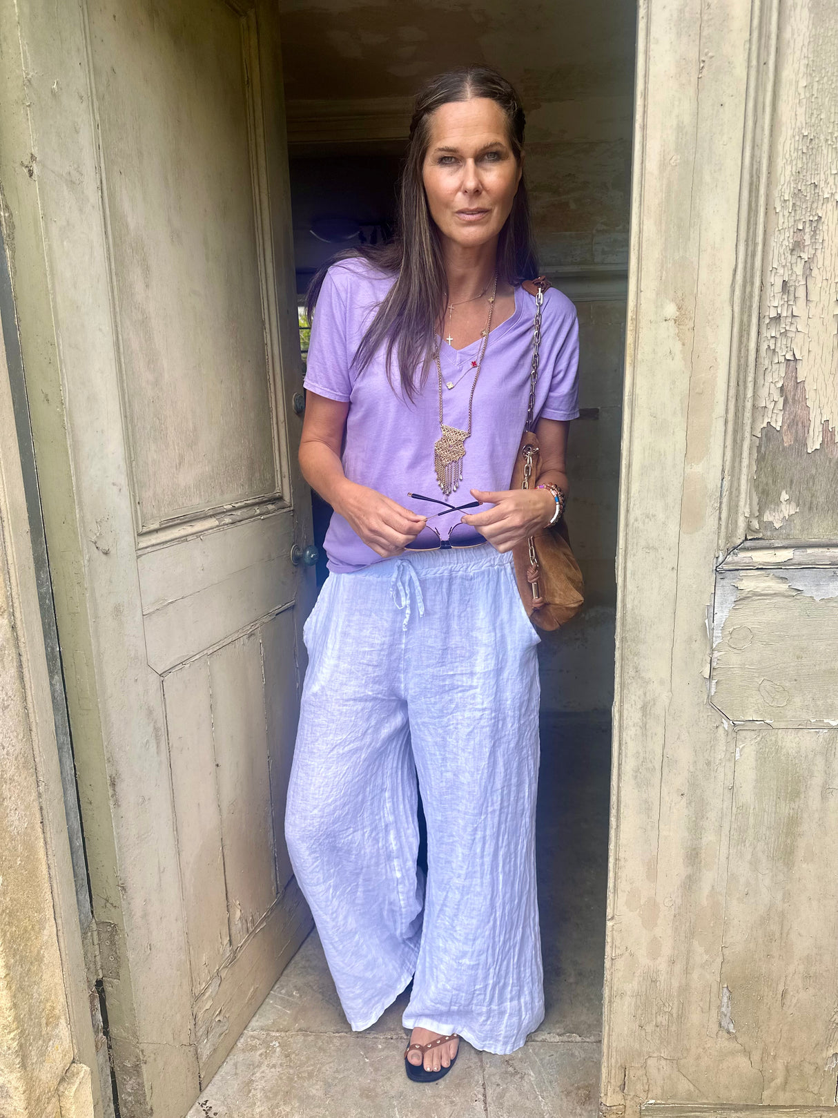 Essential Linen Trouser - White