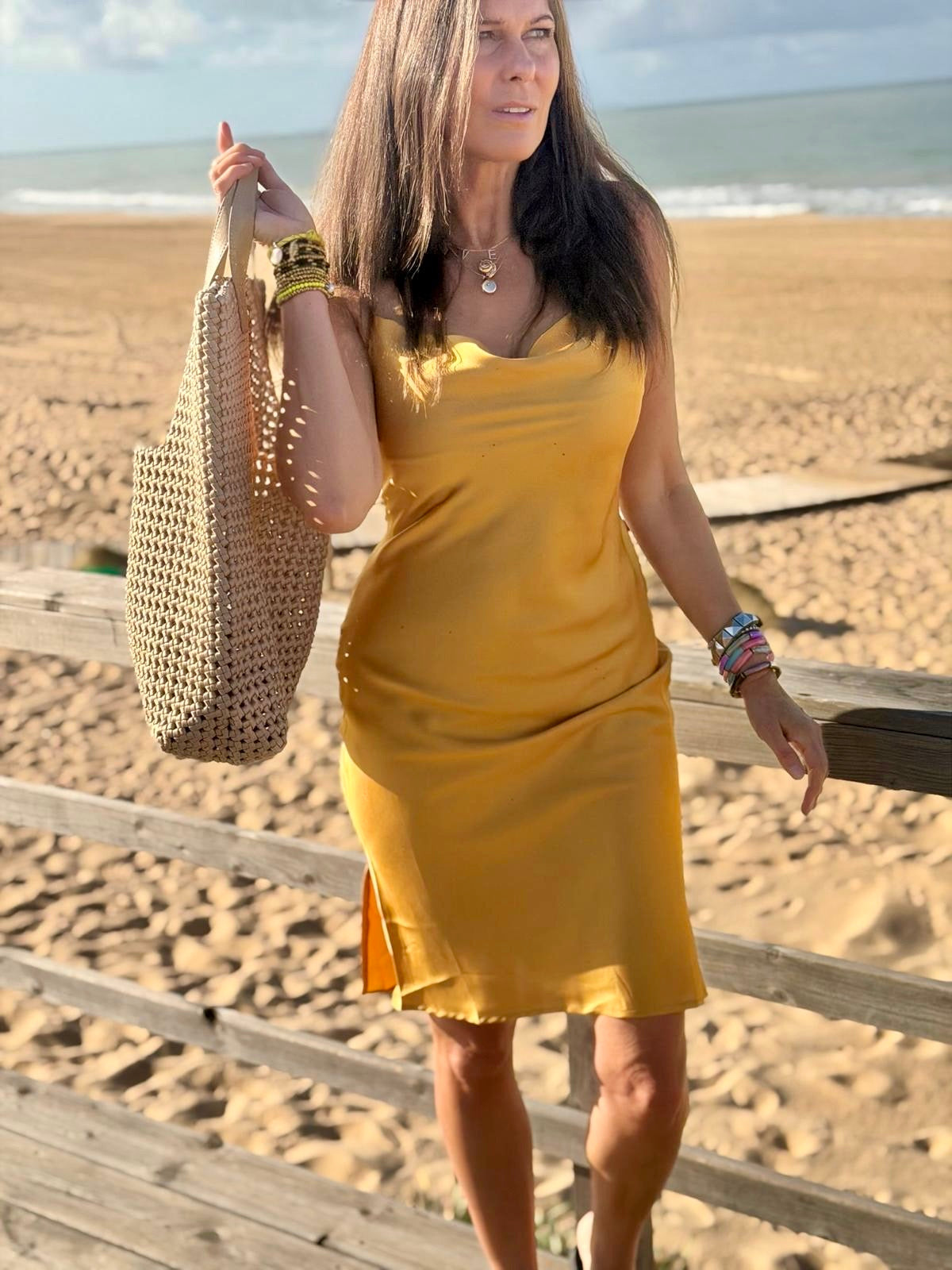 Eloise Slip Dress - Gold