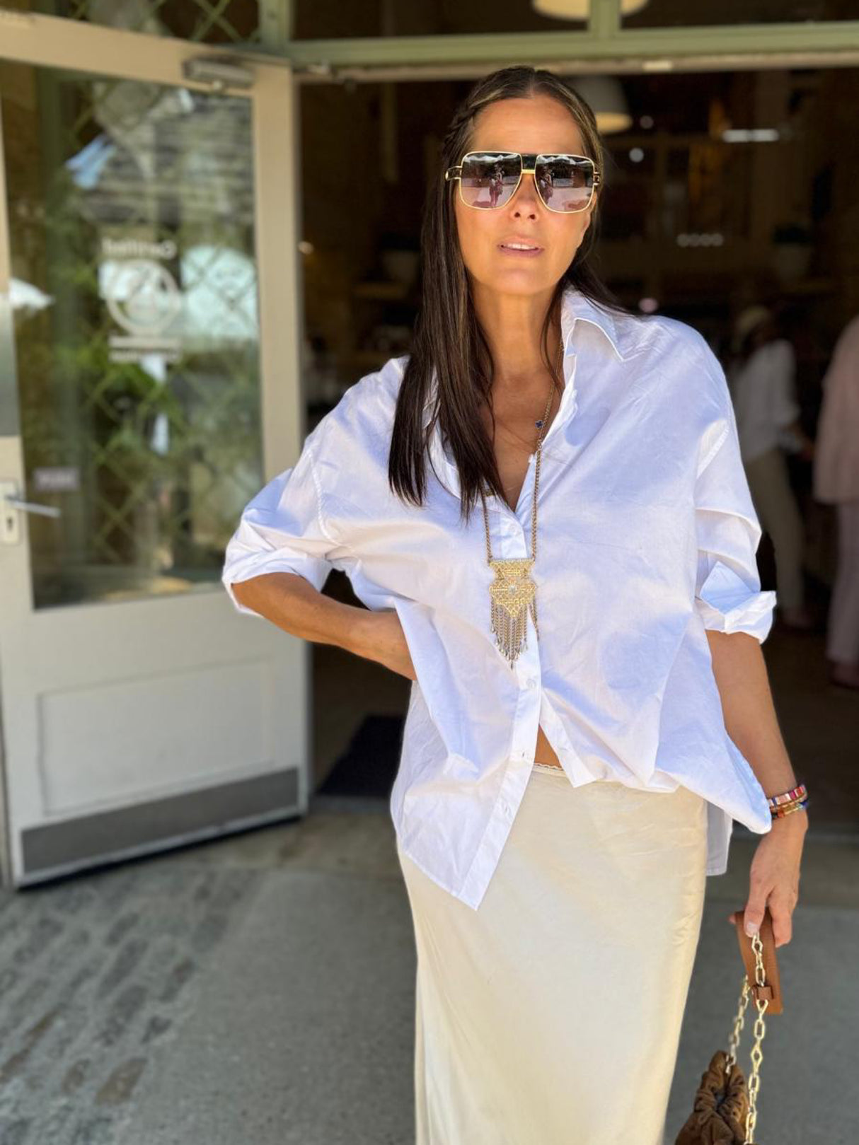 Alexia White Cotton Shirt