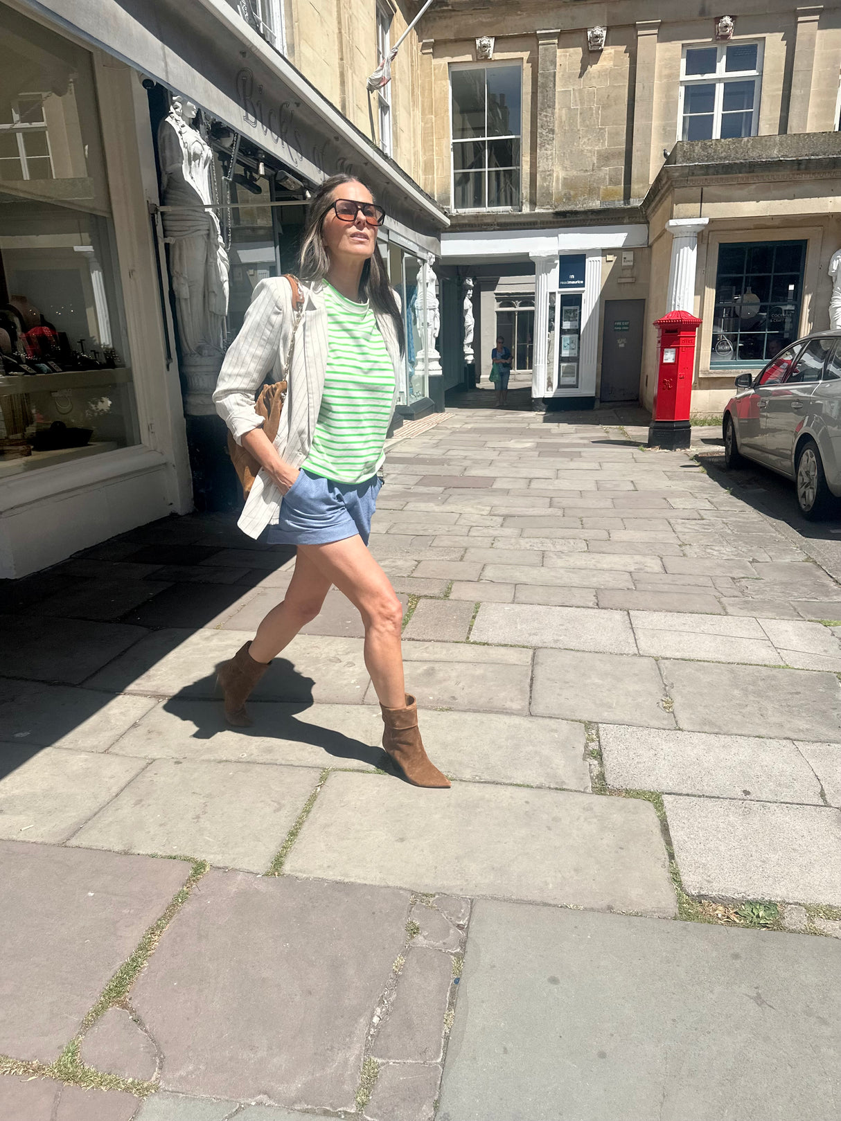 Glenda Pinstripe Blazer