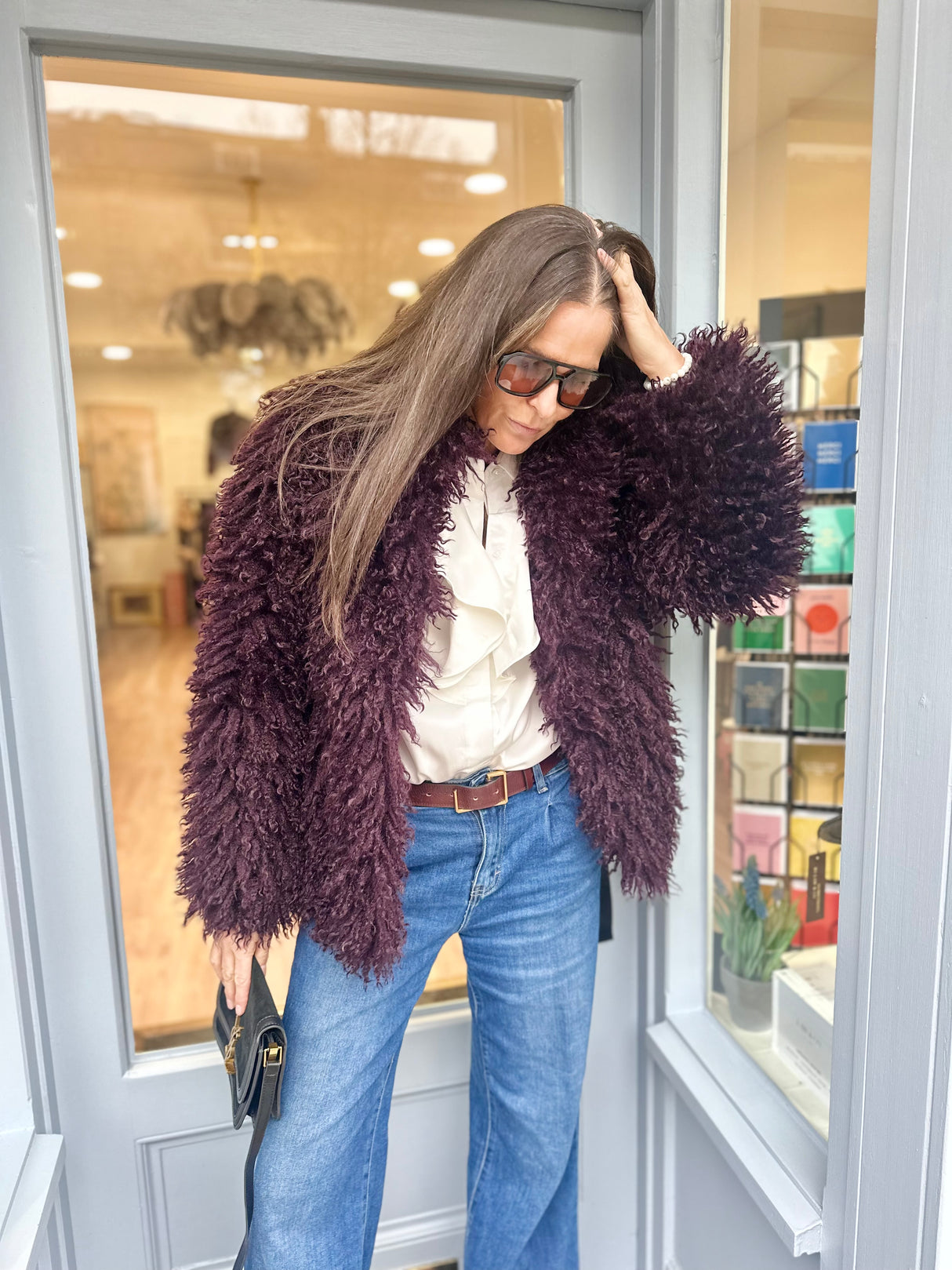 Jigsaw Faux Fur Jacket