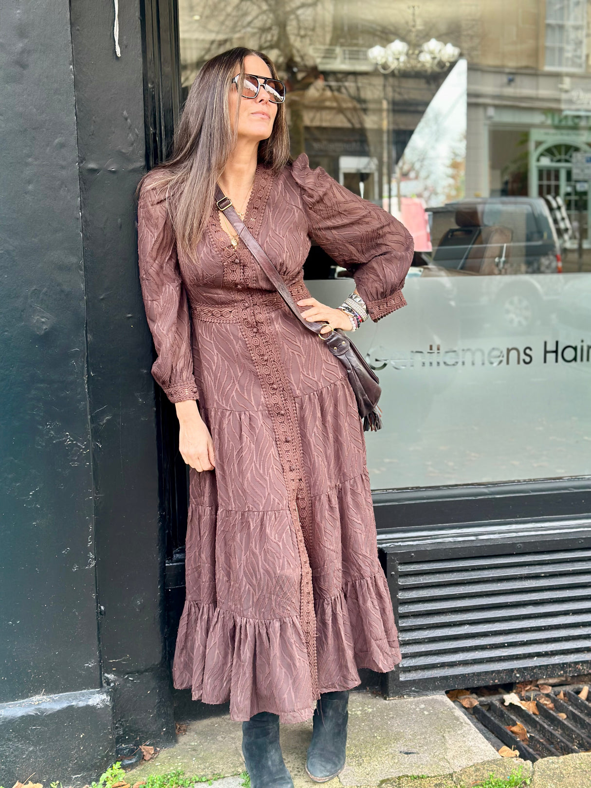 Amelie Maxi Dress - Chocolate