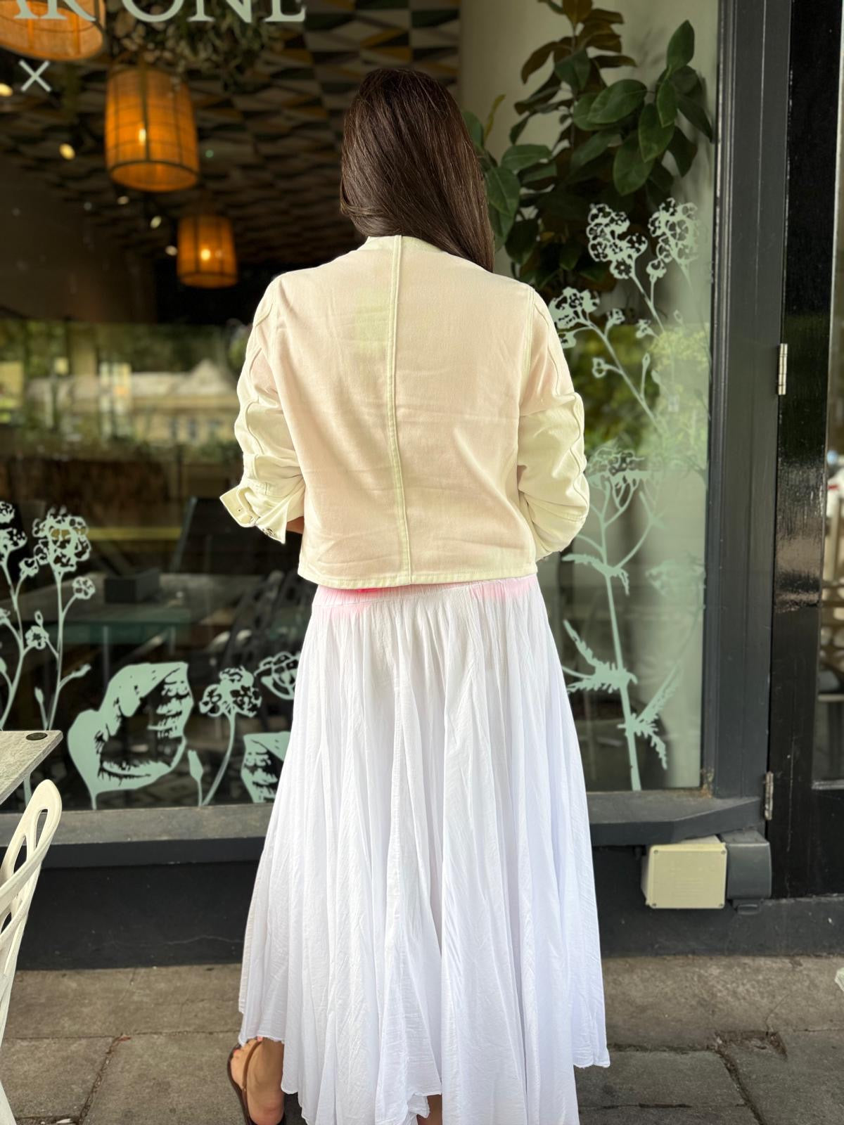 Joy Midi Skirt - White