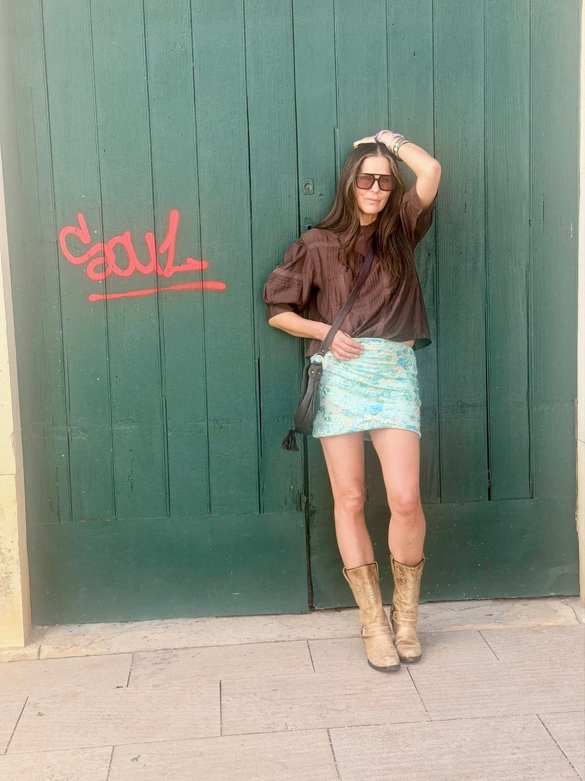 Talia Beaded Mini Skirt - Mint
