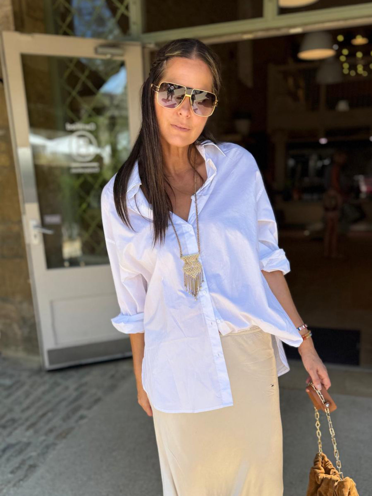 Alexia White Cotton Shirt