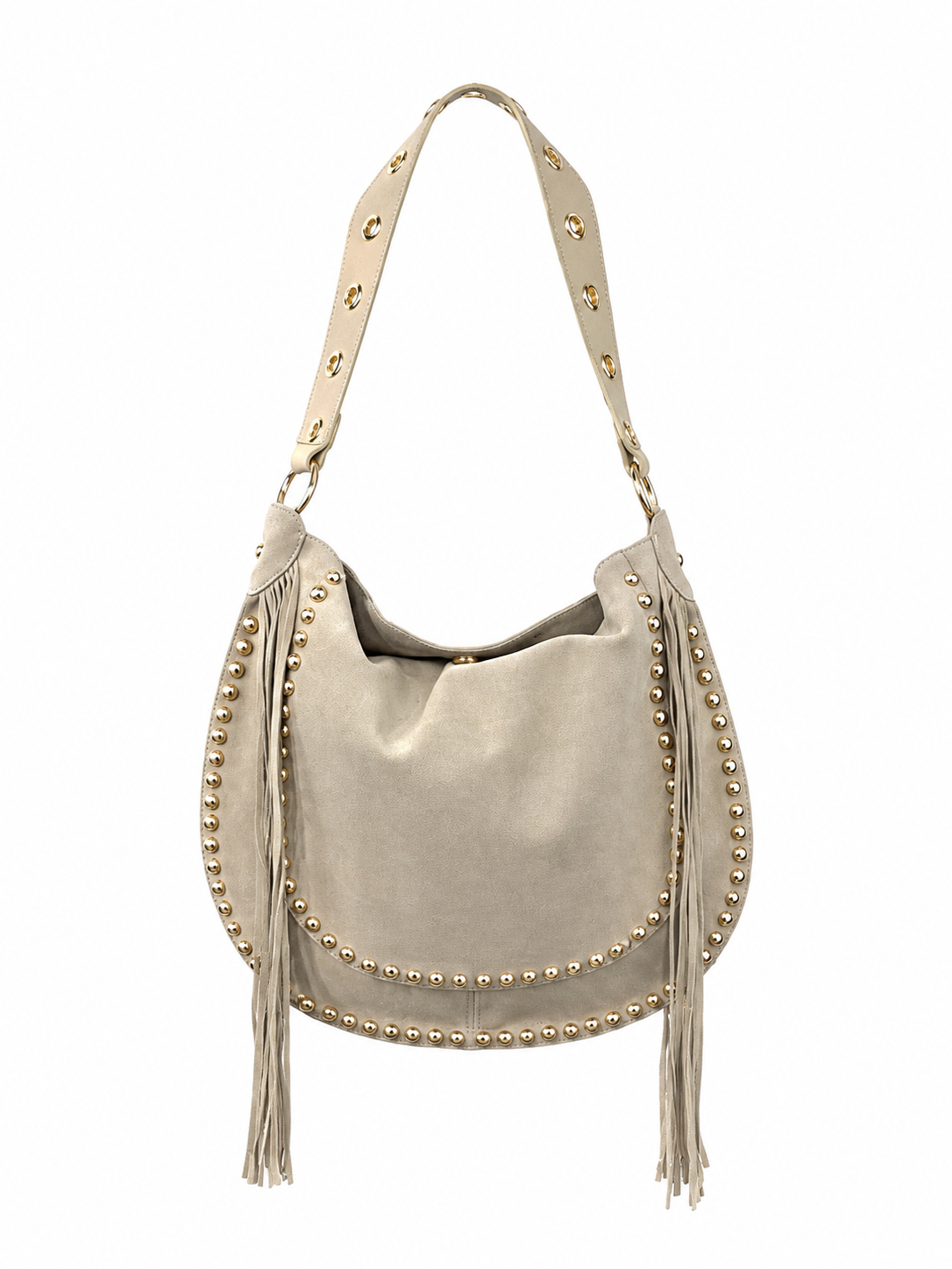Tabitha Suede Bag - Cream