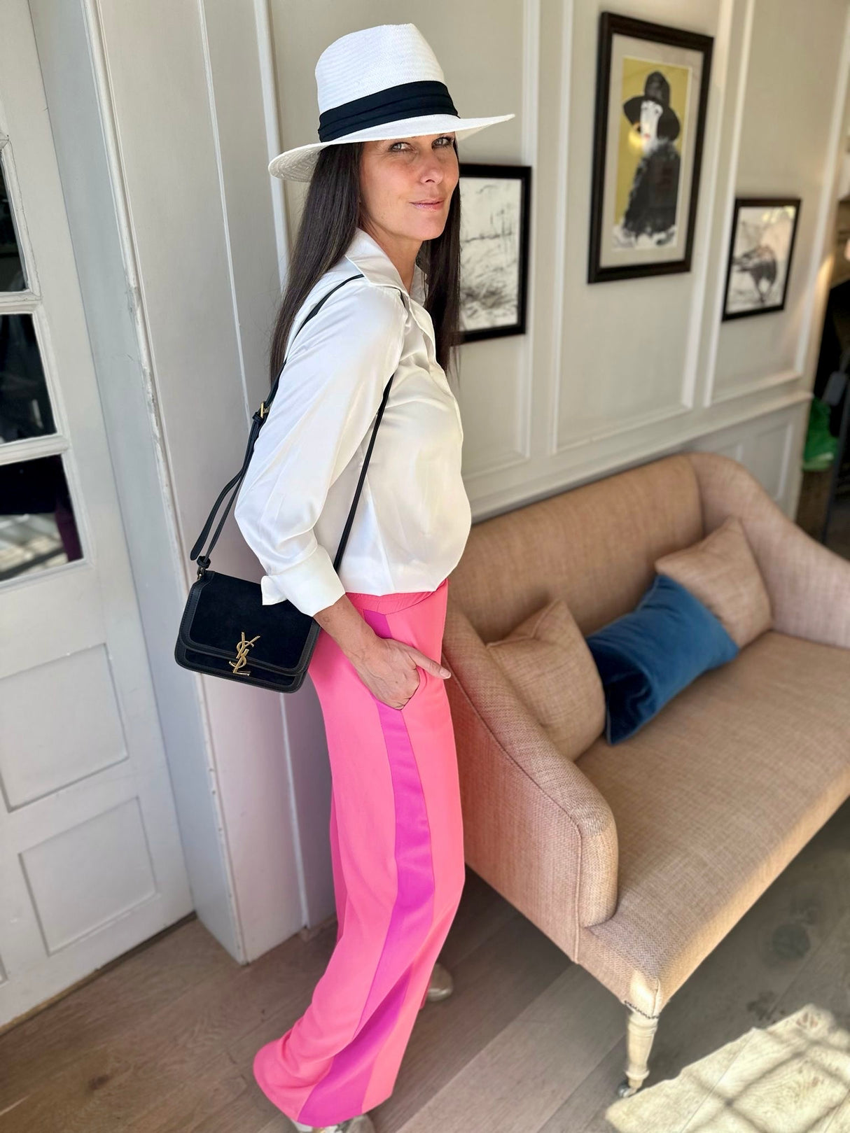 Camille Satin Shirt White