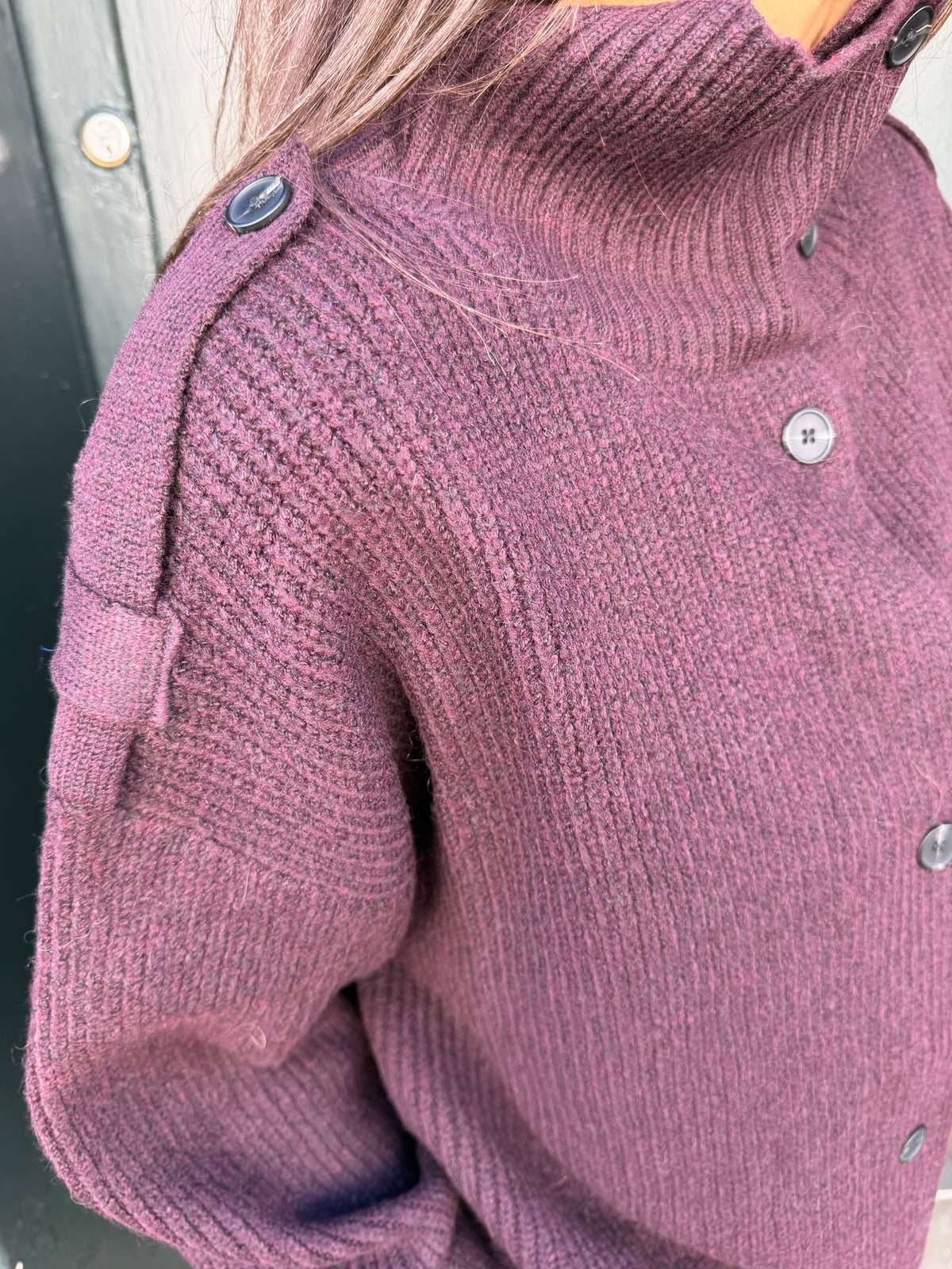 Bond Knitted Funnel Neck Plum