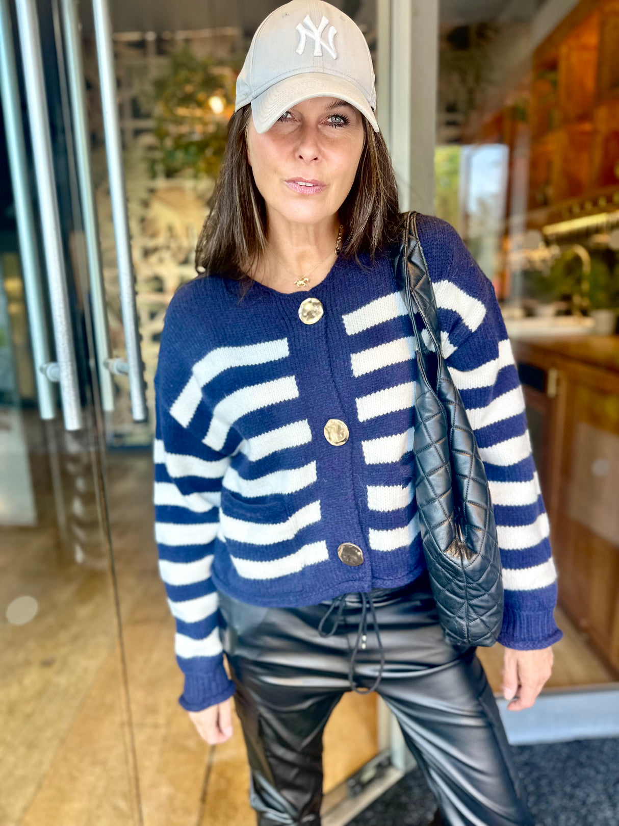 Ivanie Stripe Button Knit