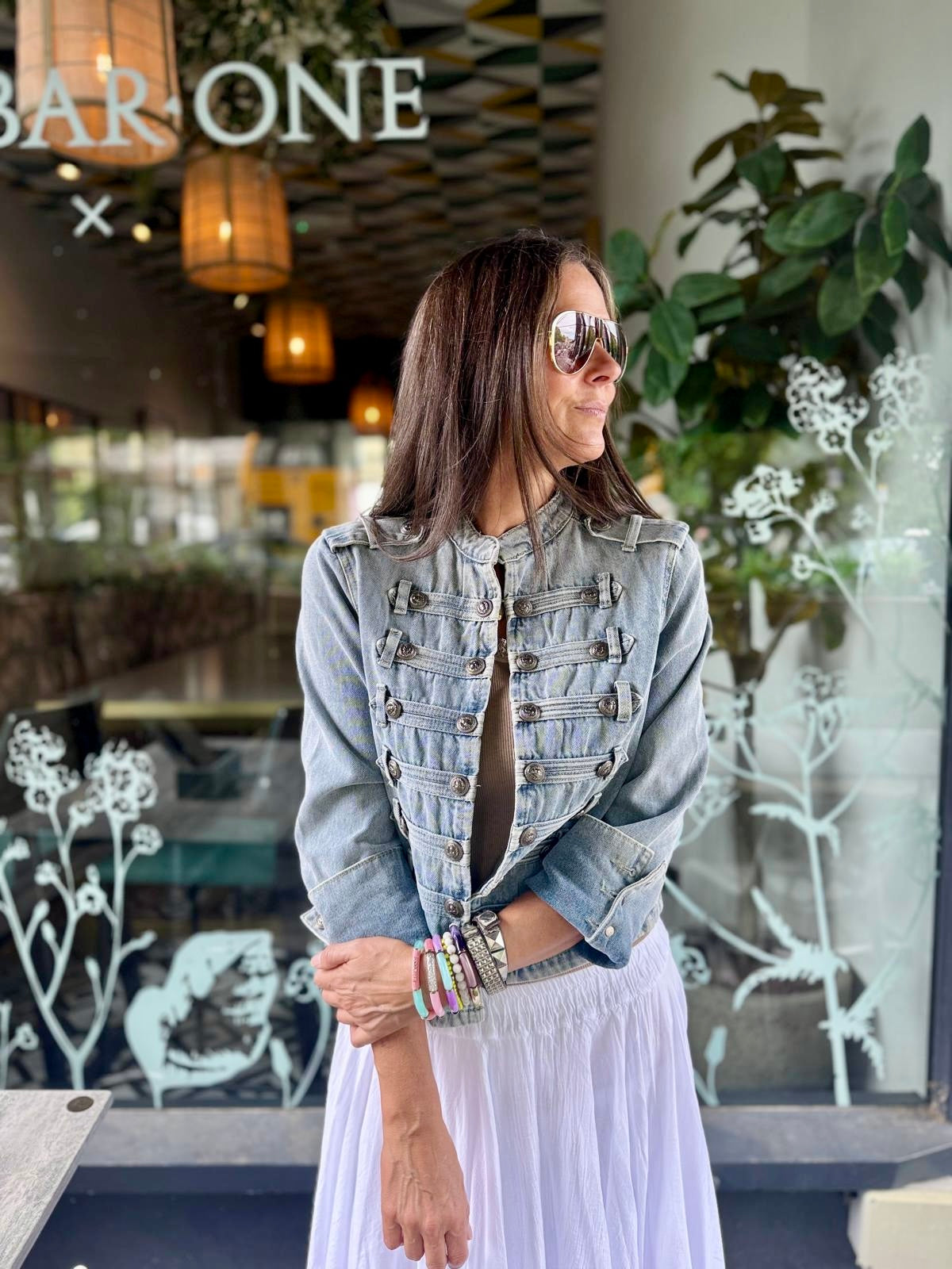 Lola Military Jacket - Denim