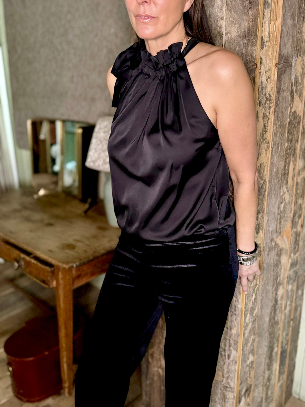 Jessica Velvet Pant - Black