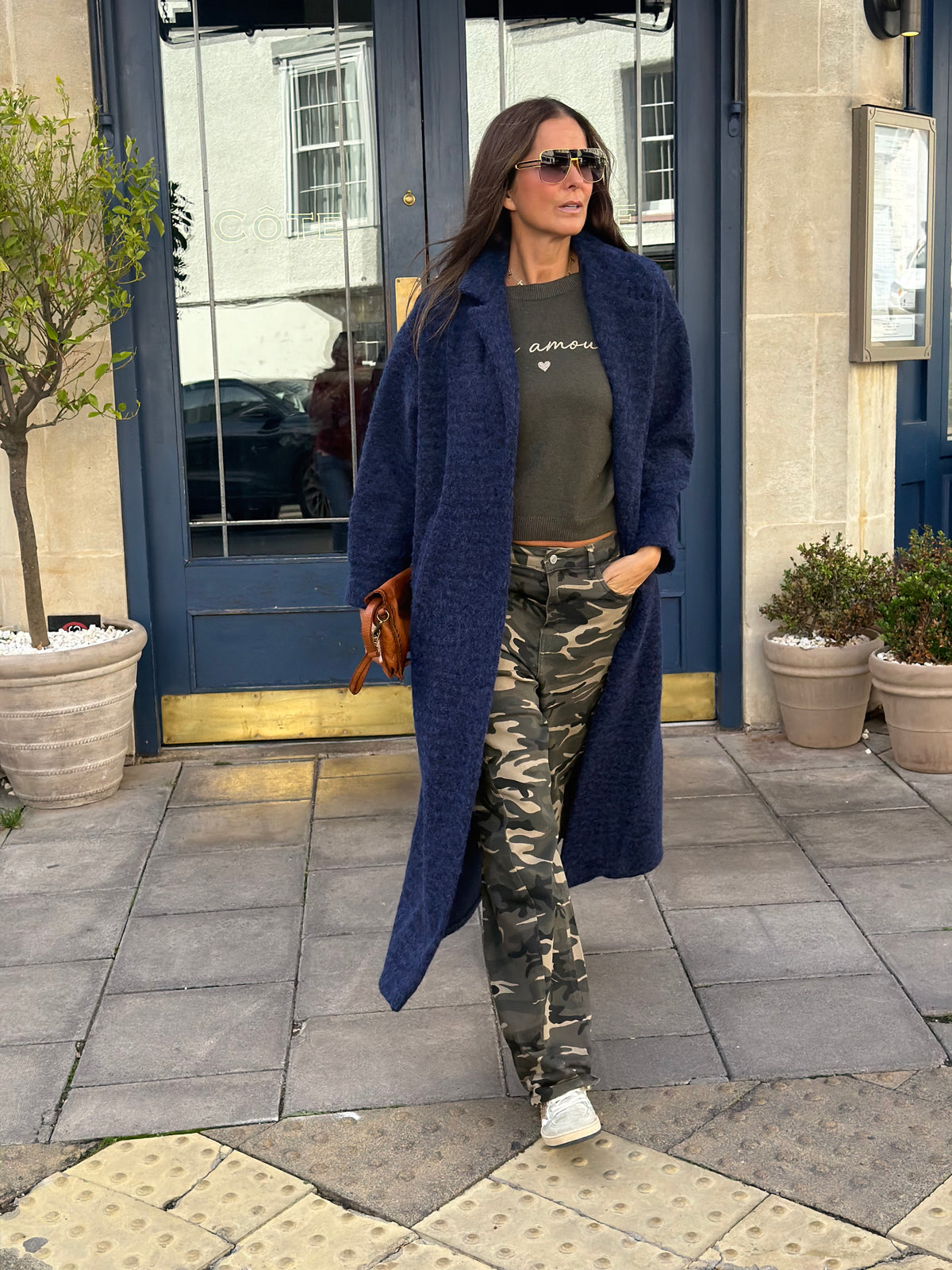 Mara Knitted Jacket - Navy