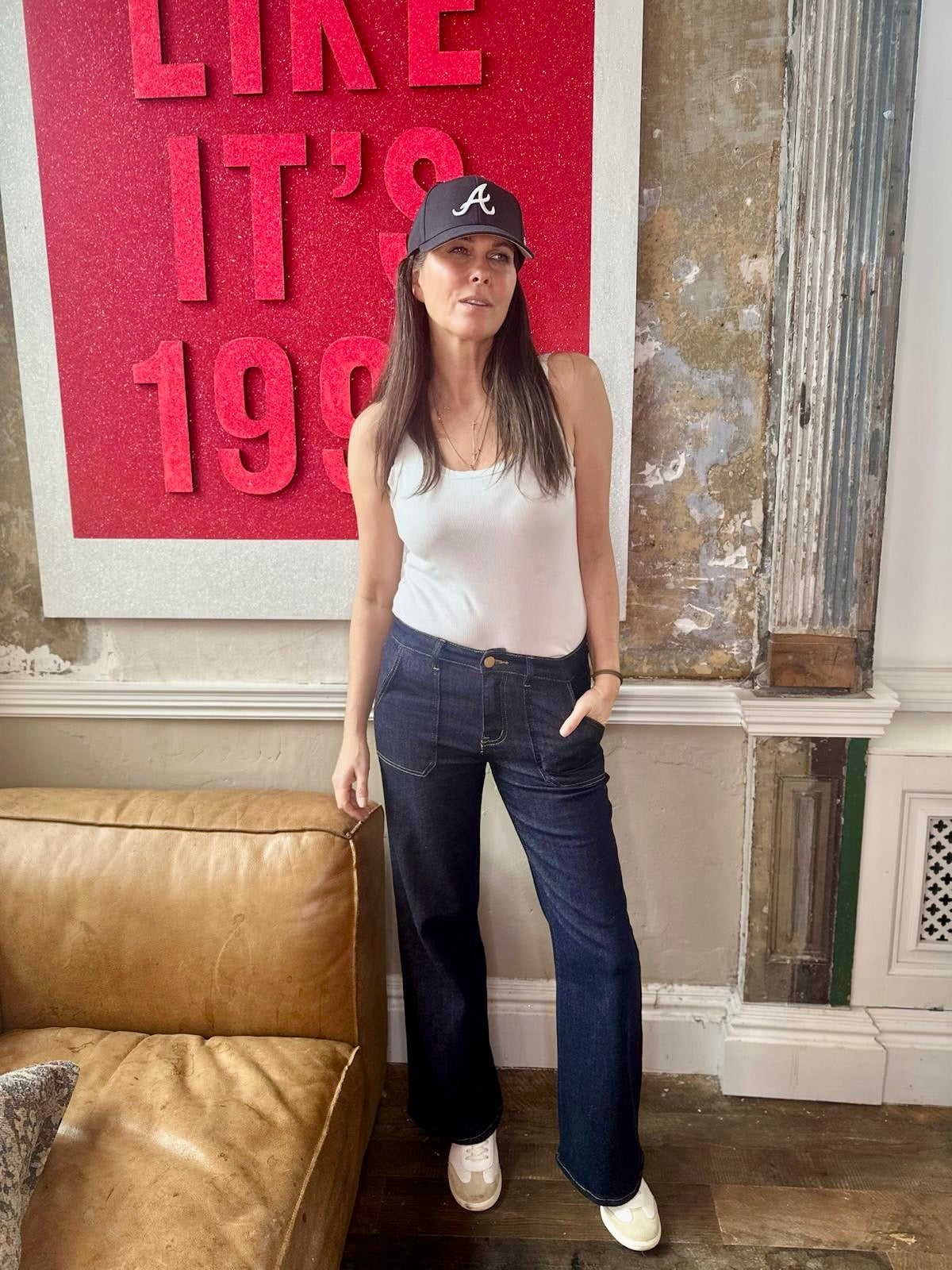 Crush Wide Leg Indigo Wash