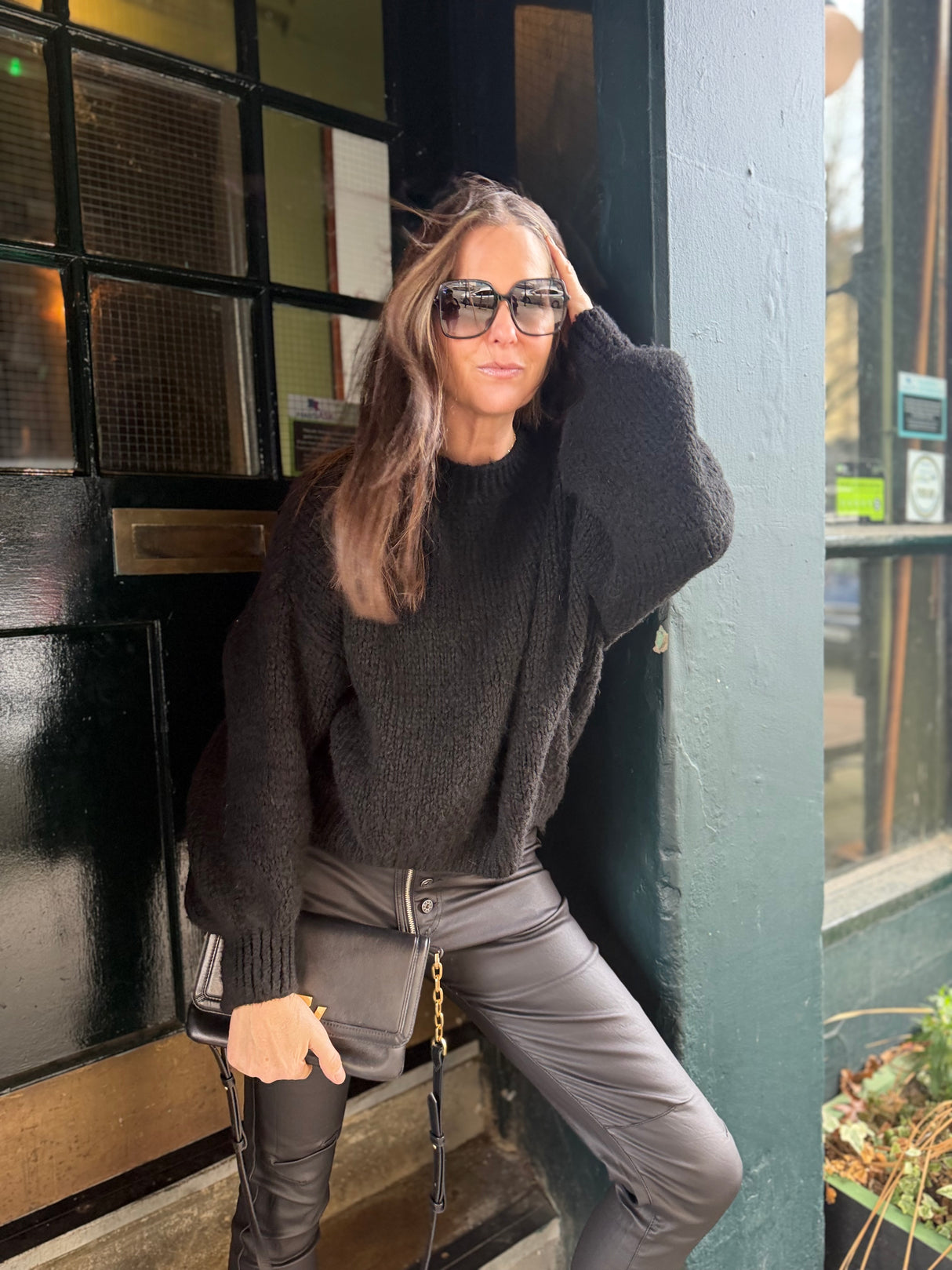 Arlo Wide Sleeve knit - Black