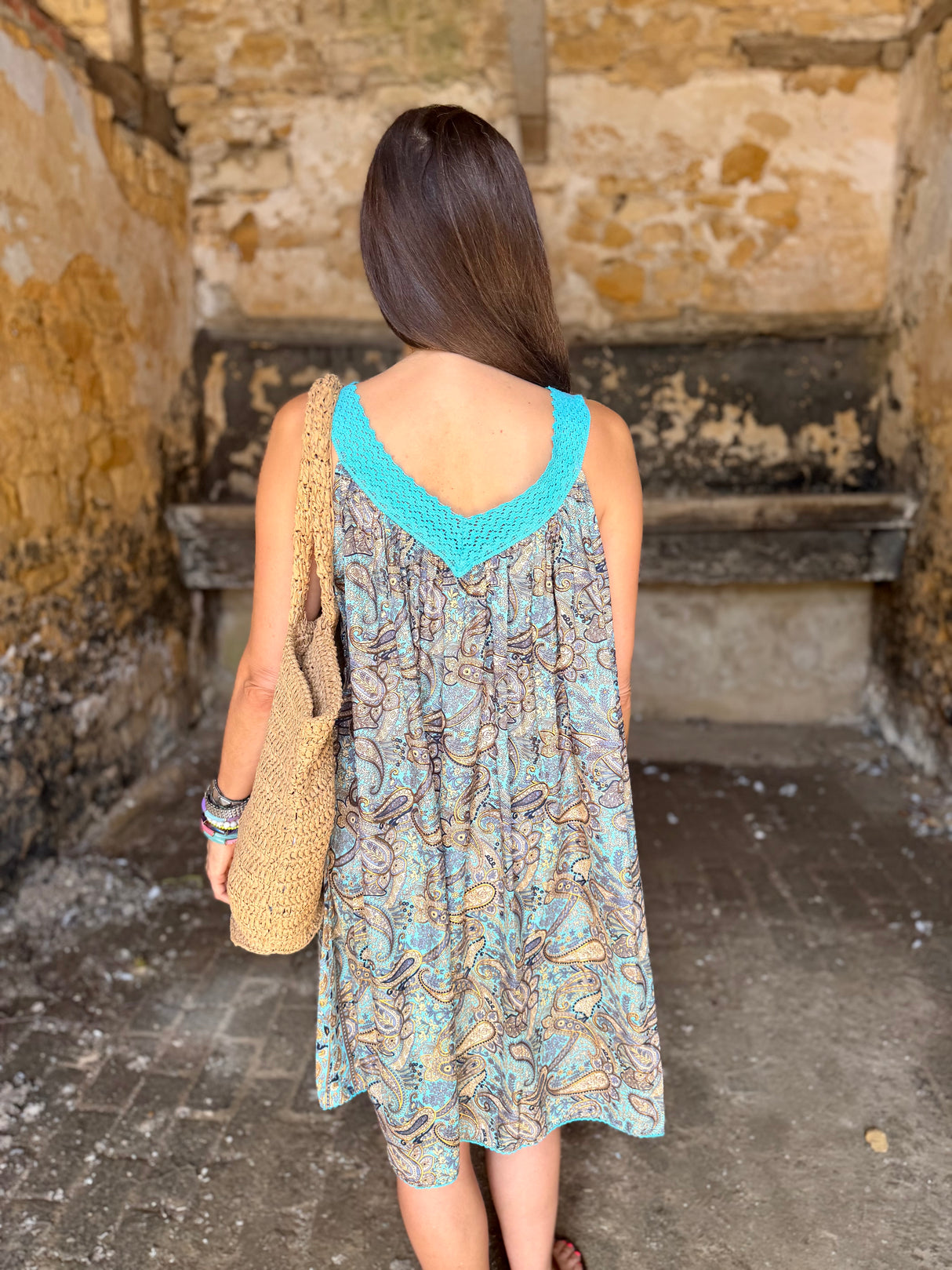 Capri Silk Shift Dress Mint