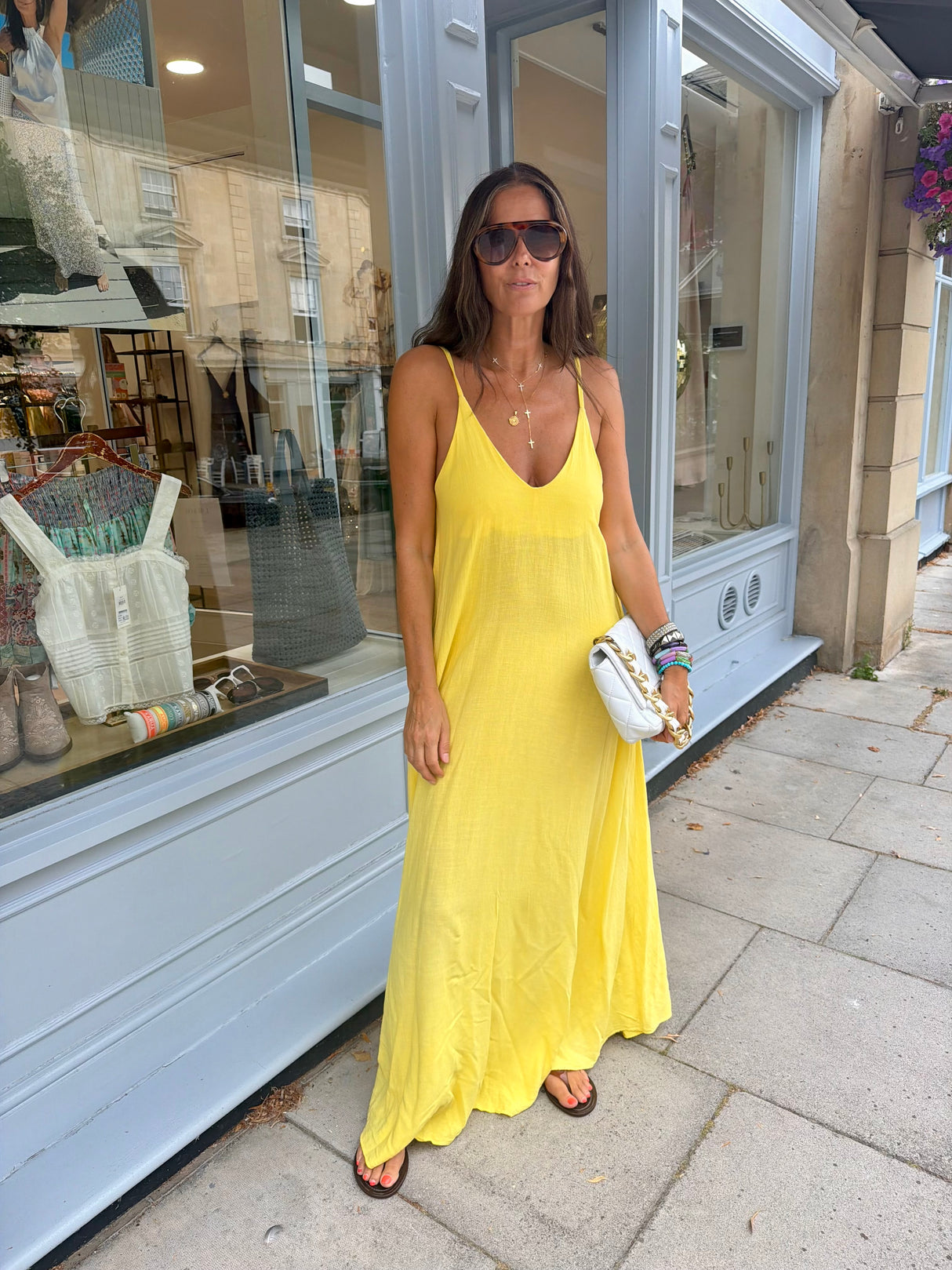 Lucky Lightweight Maxi Dress - Lemon