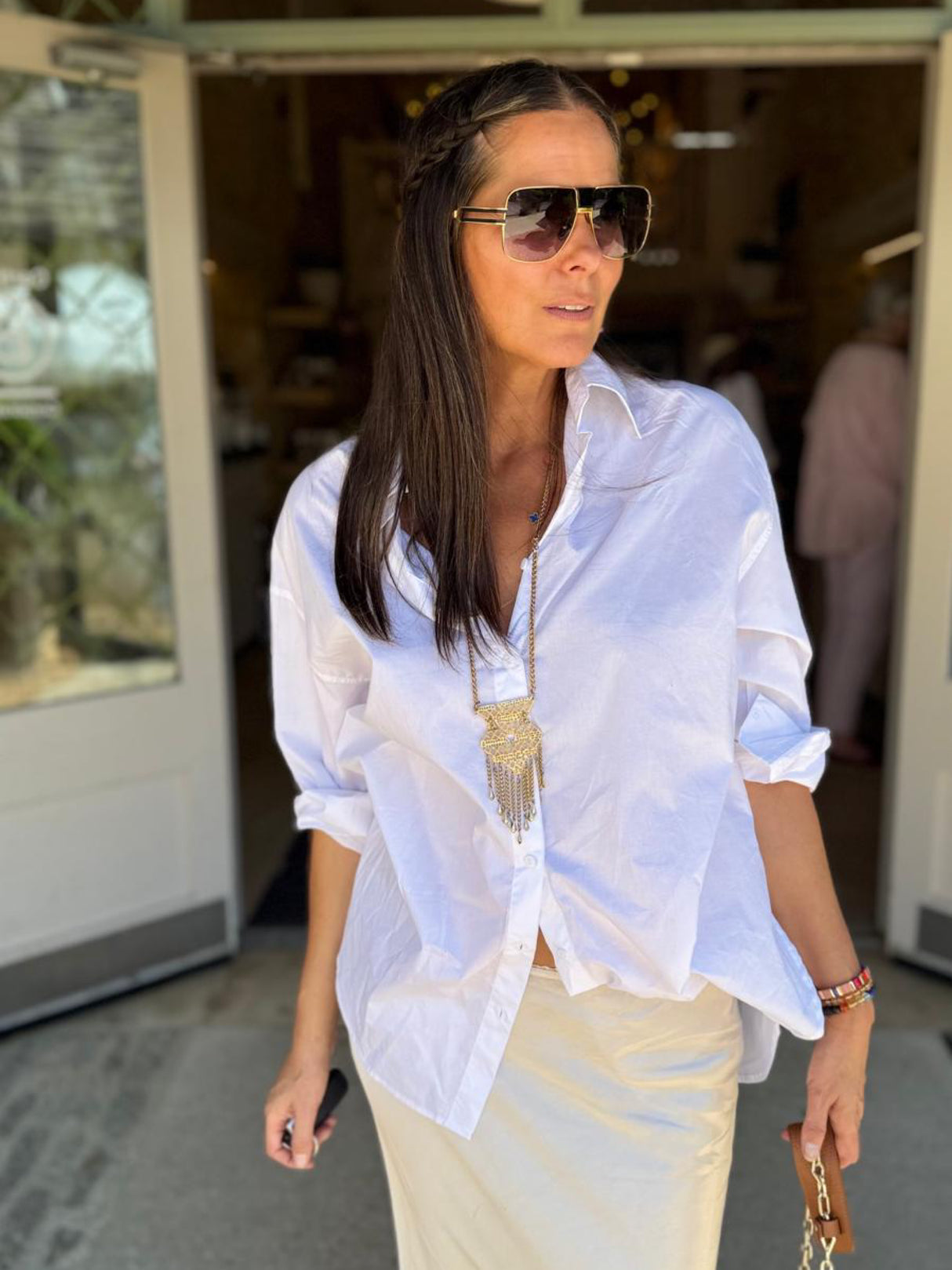 Alexia White Cotton Shirt