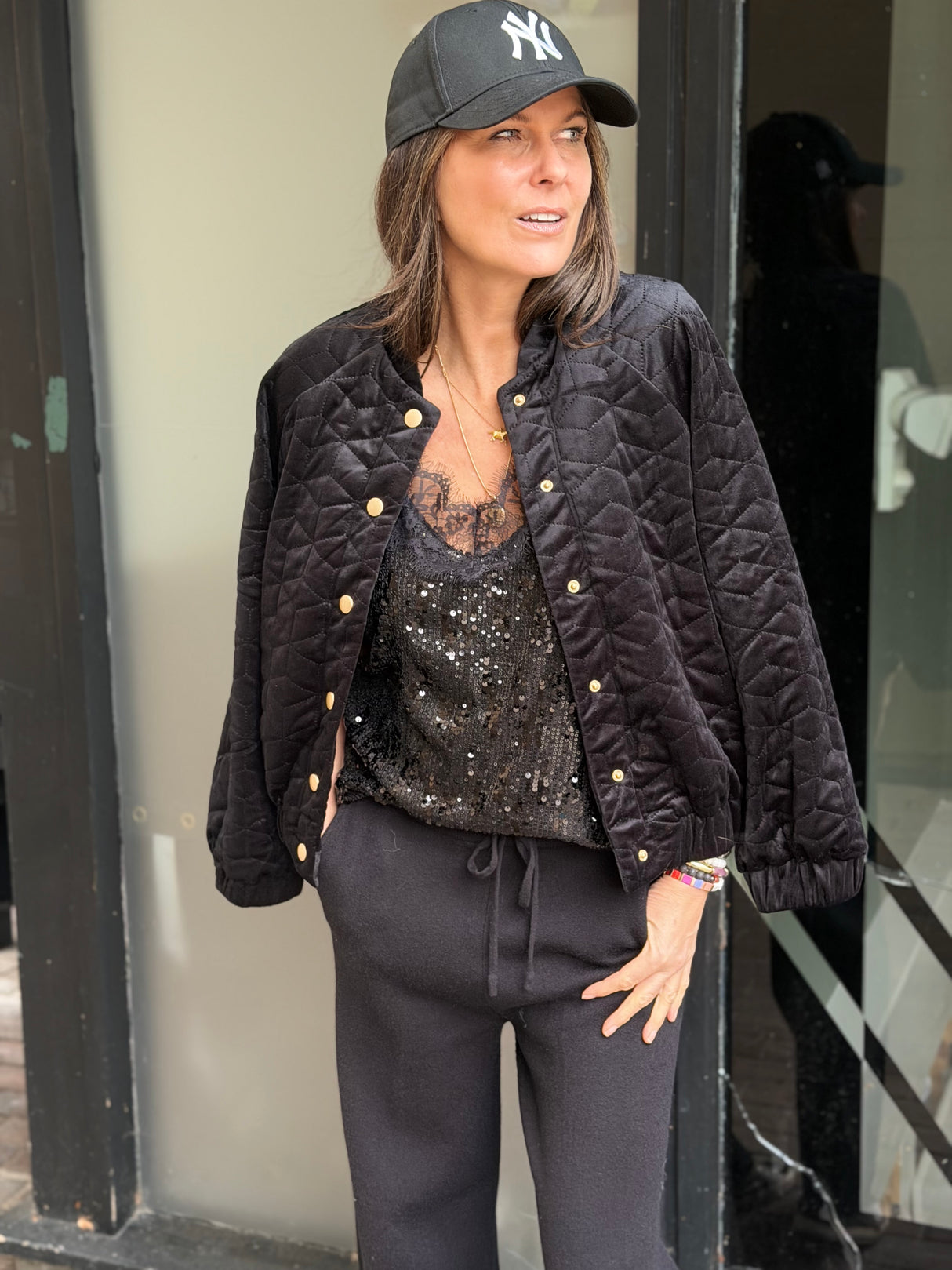 Pride Sequin Cami - Black