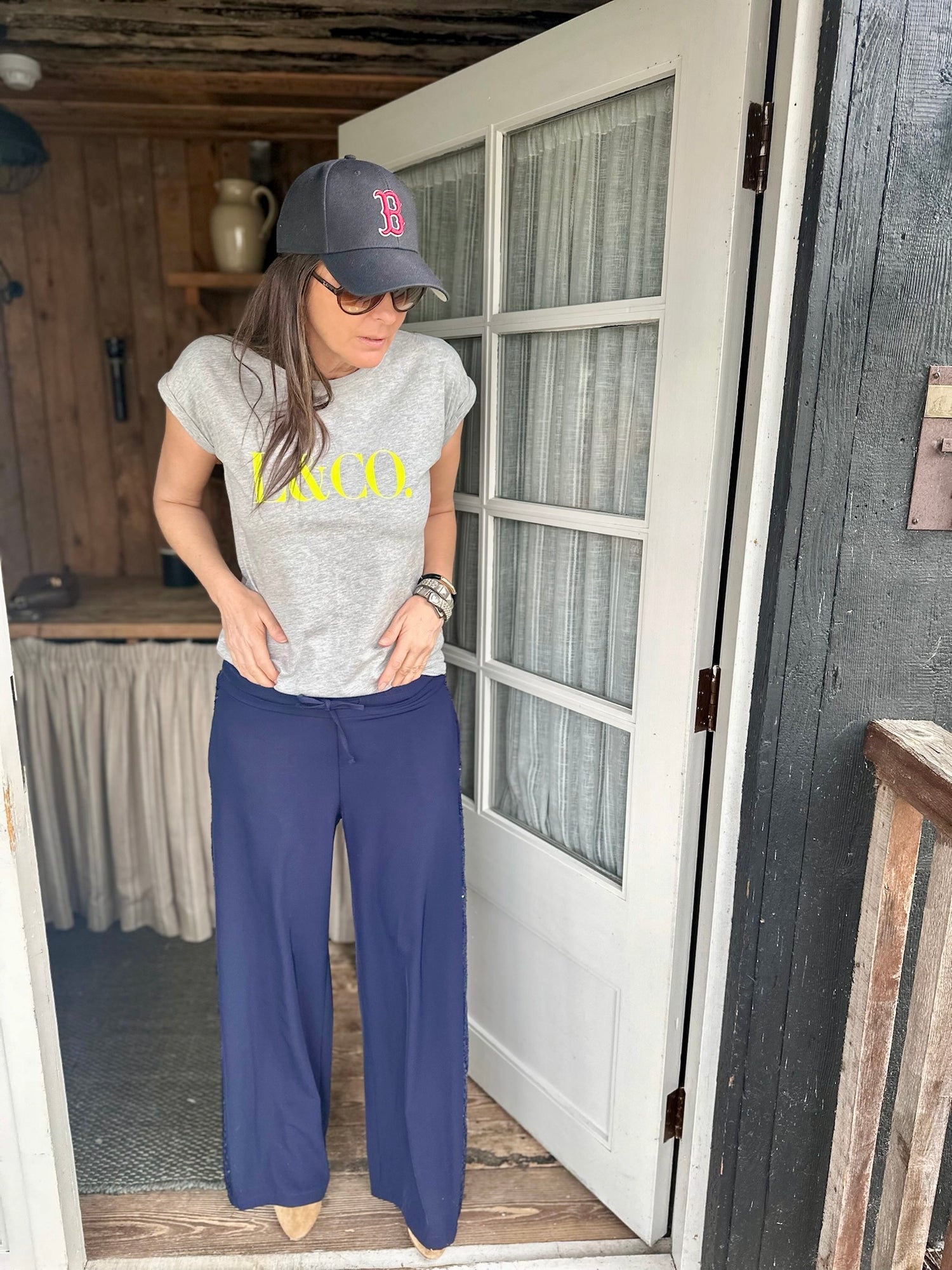 Tempest Pant - Navy With Navy Sequin
