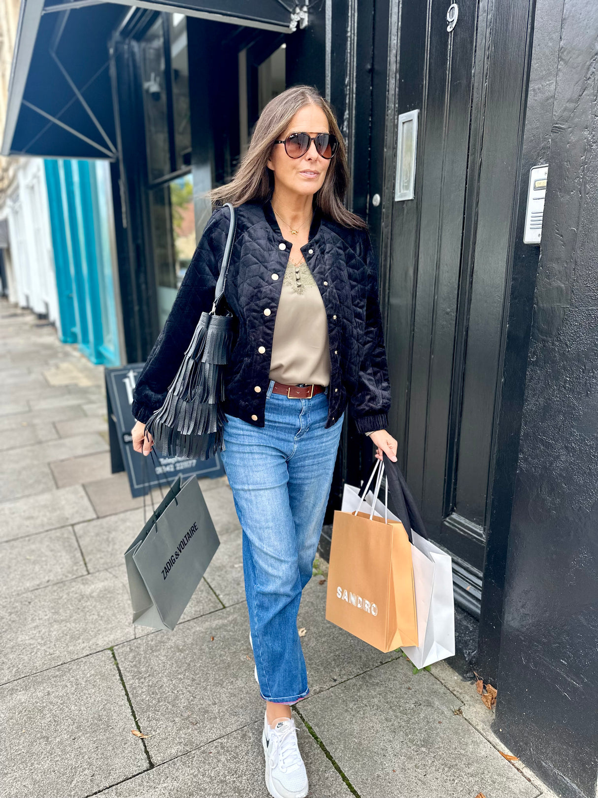 Cherry Padded Jacket - Black