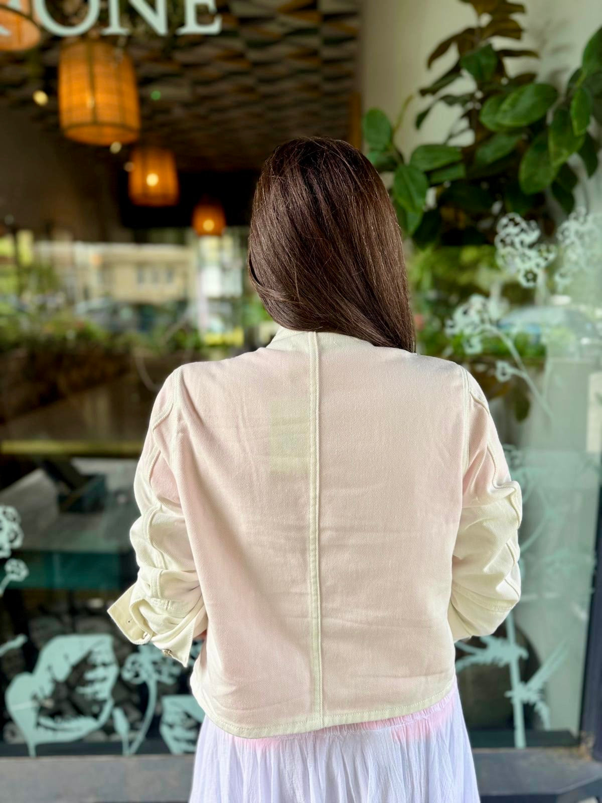 Lola Military Jacket - White
