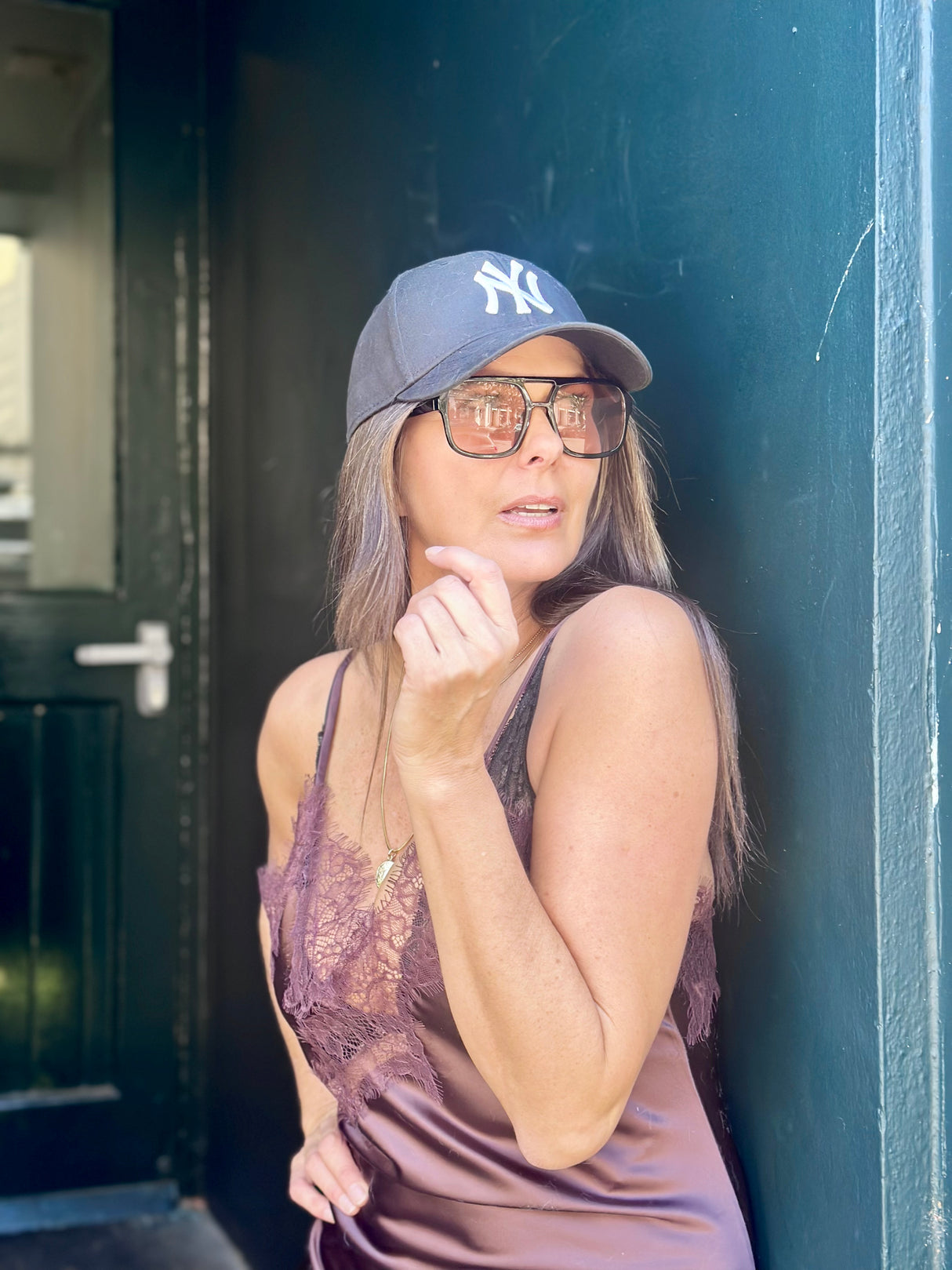 Anya Lace Dress - Cherry