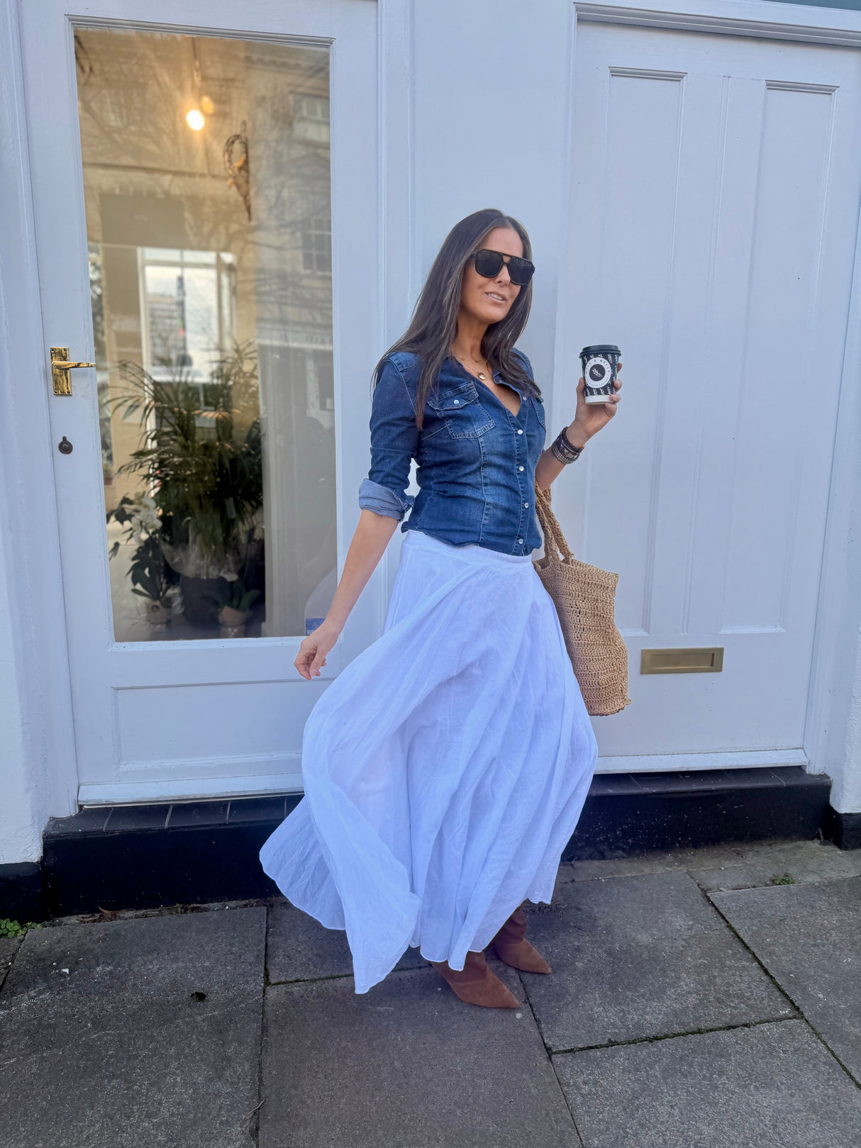 Jade Maxi Skirt - White