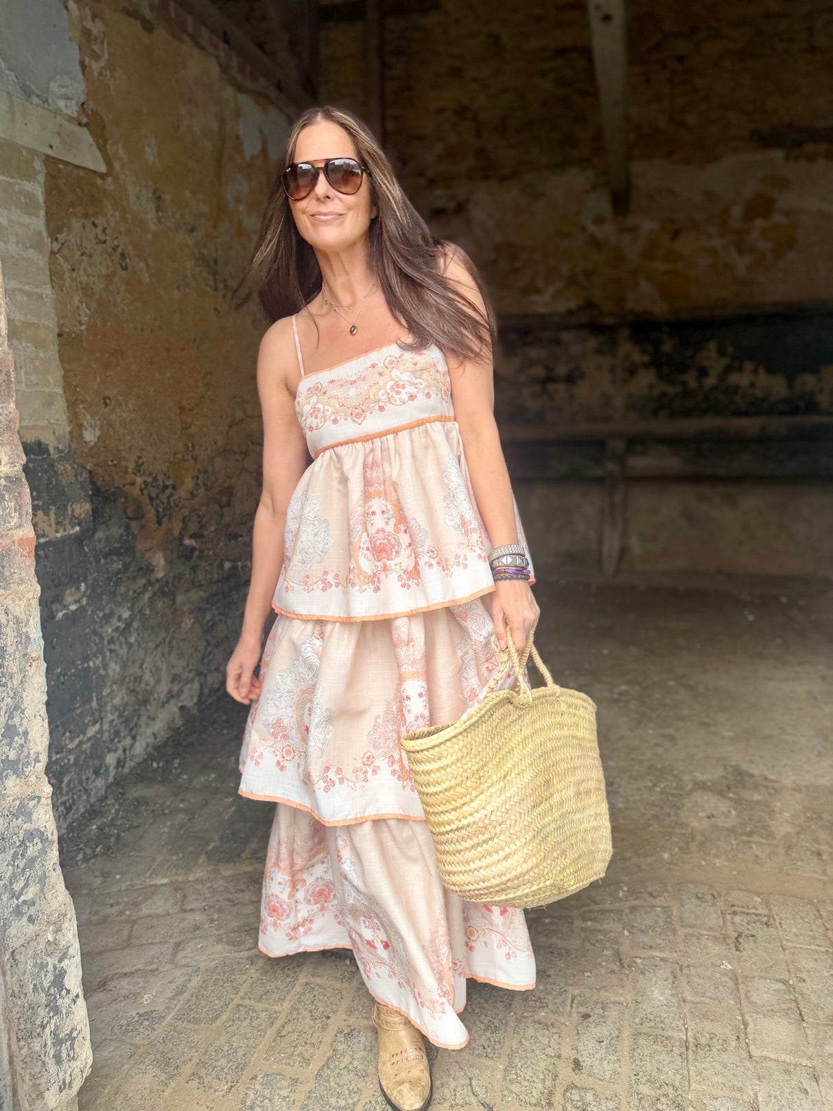 Henrietta Printed Maxi Dress - Neutral