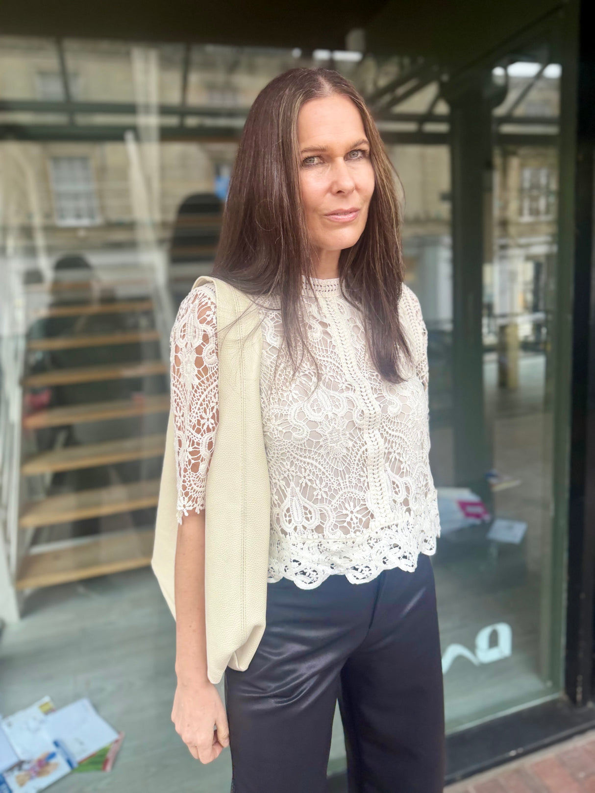 Raquel Crochet Blouse - Ecru