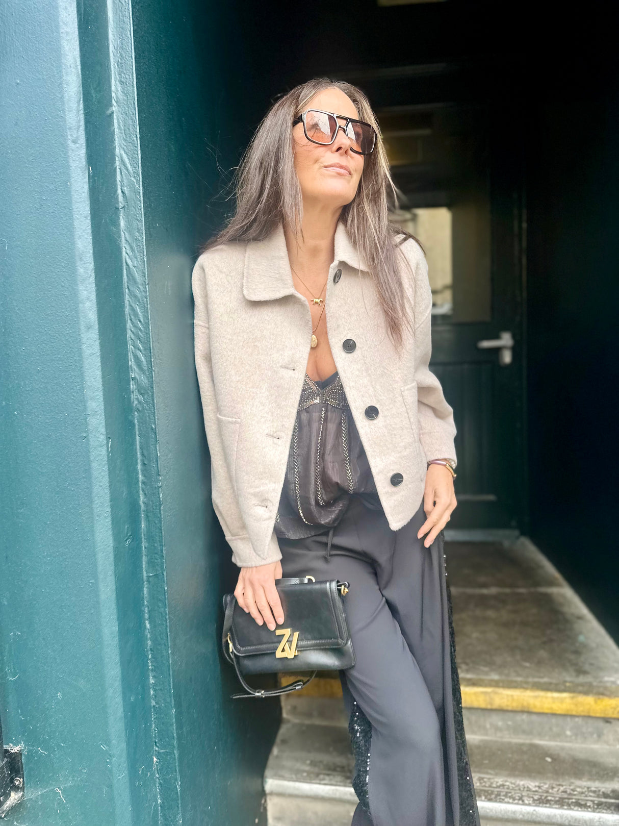 Reece Cropped Jacket - Neutral