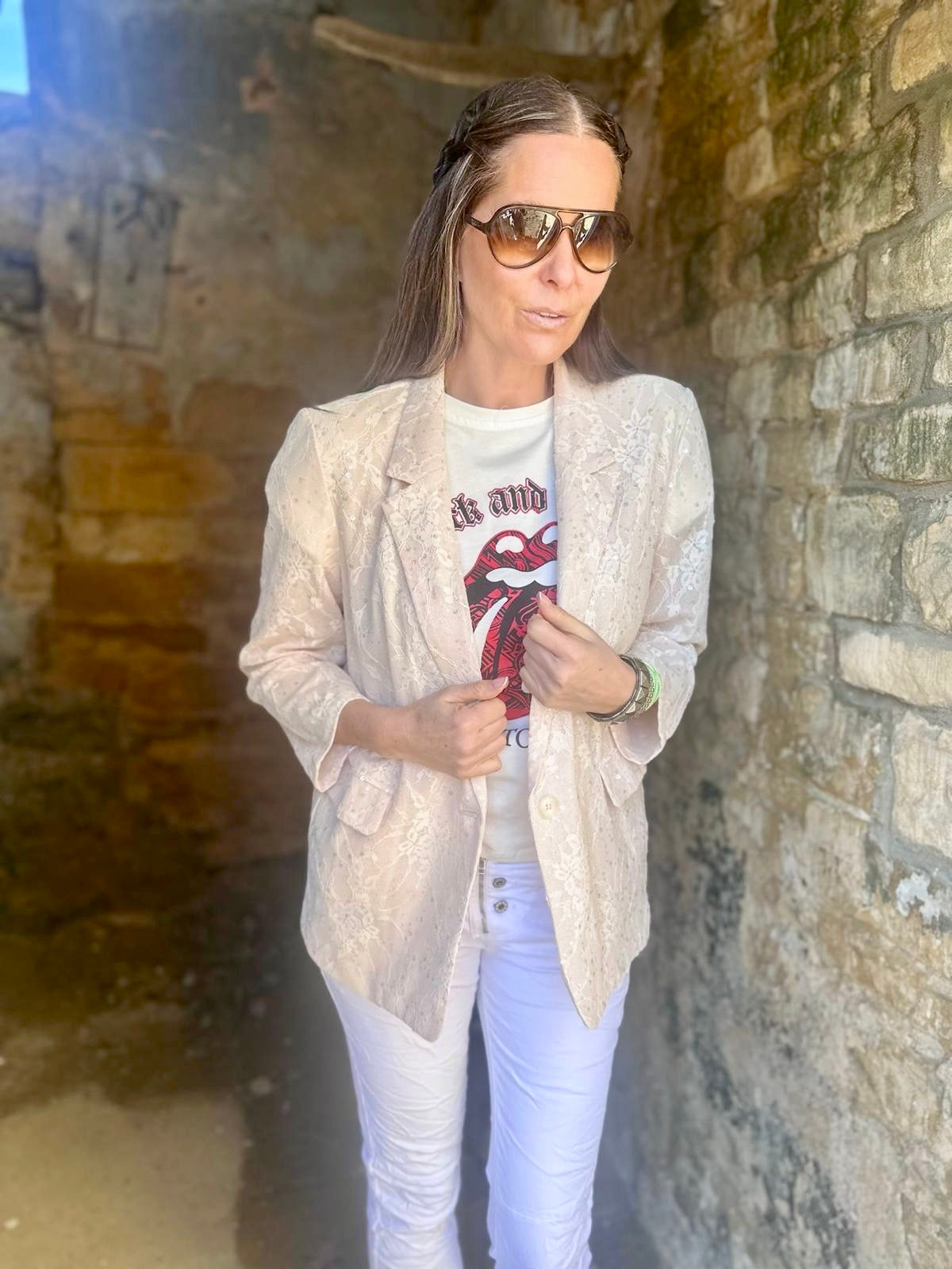 Blazer de renda Elen