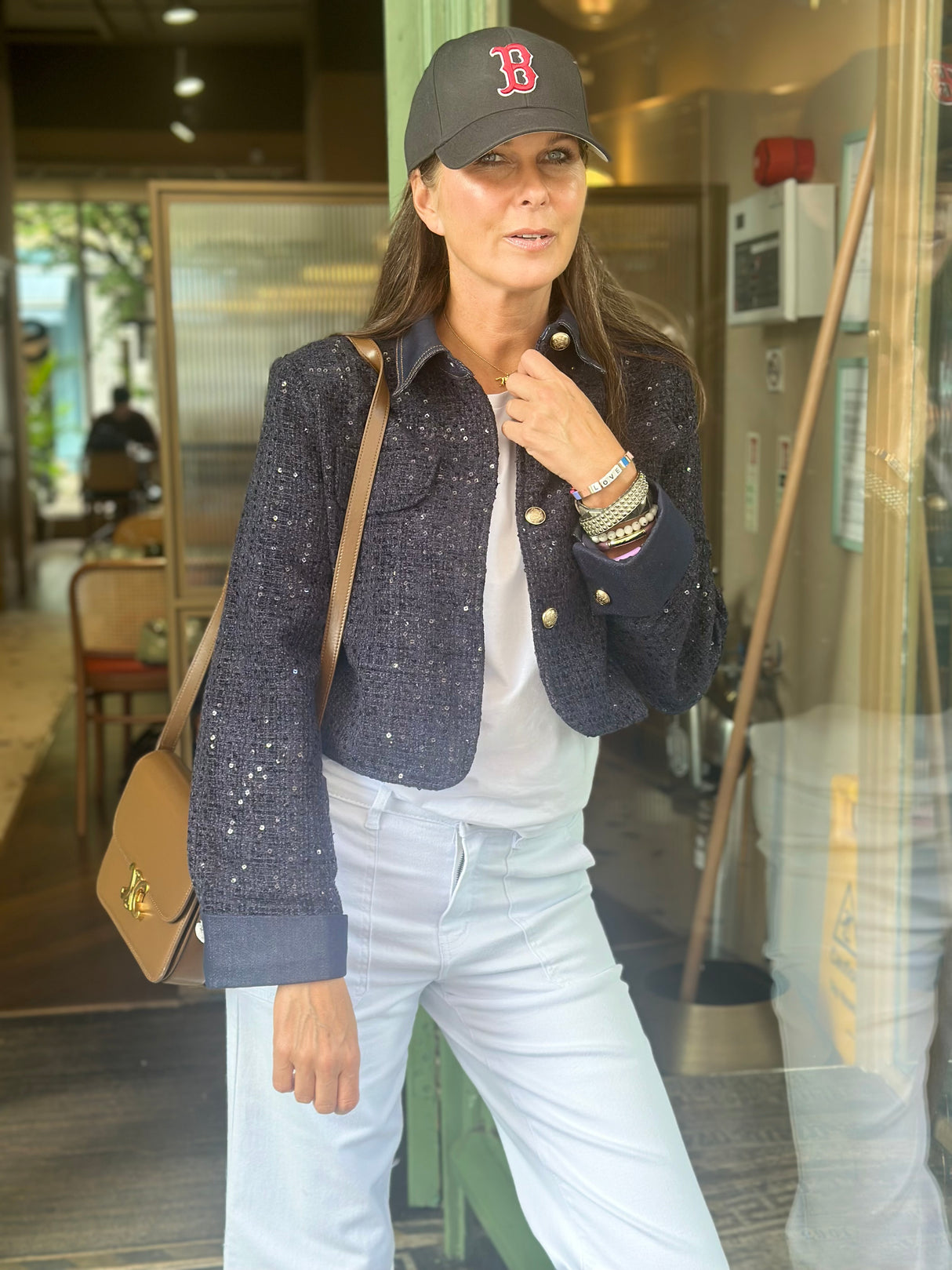 Verity Sequin Cropped Jacket