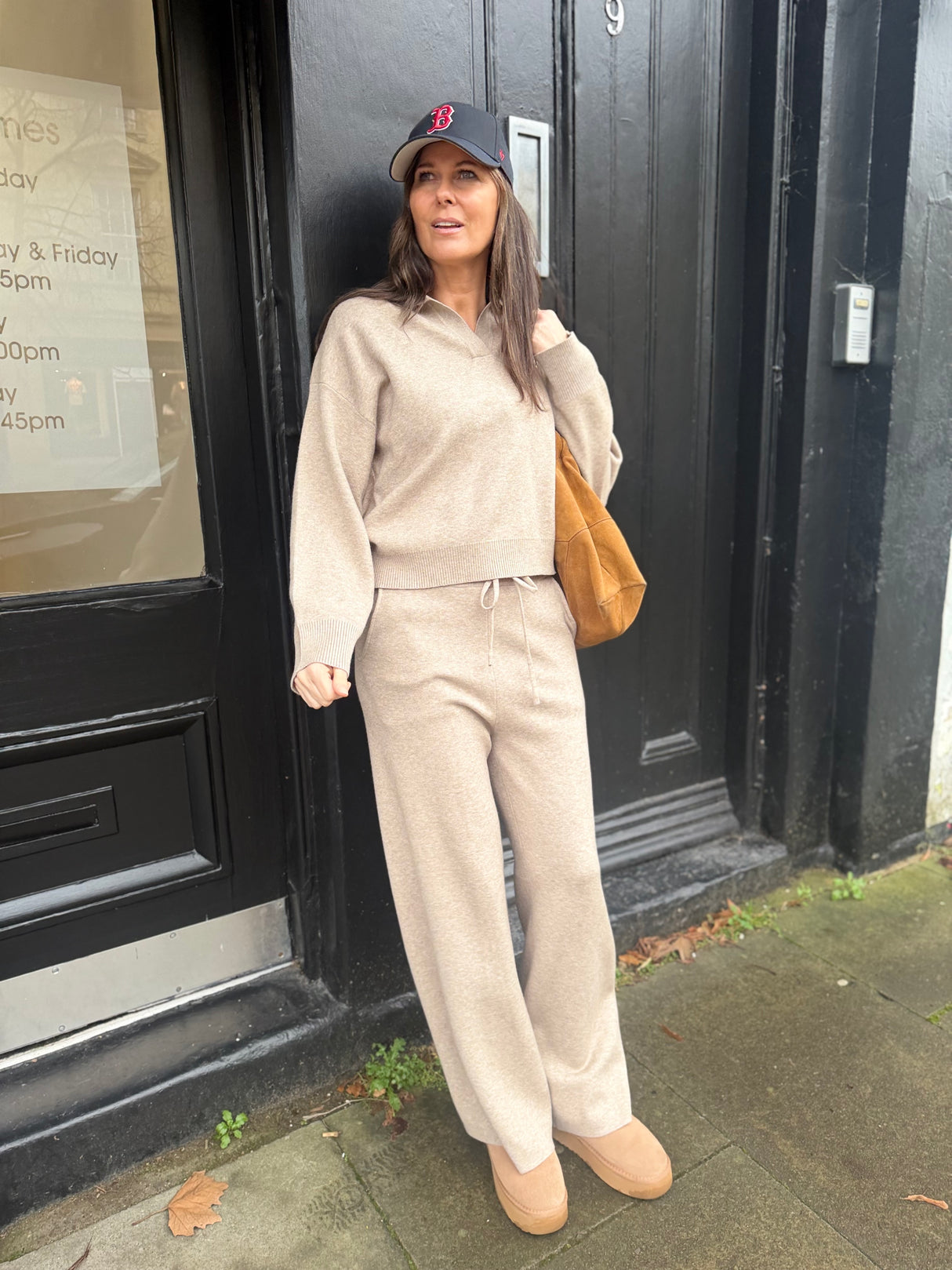 Temper Knitted Jogger- Beige