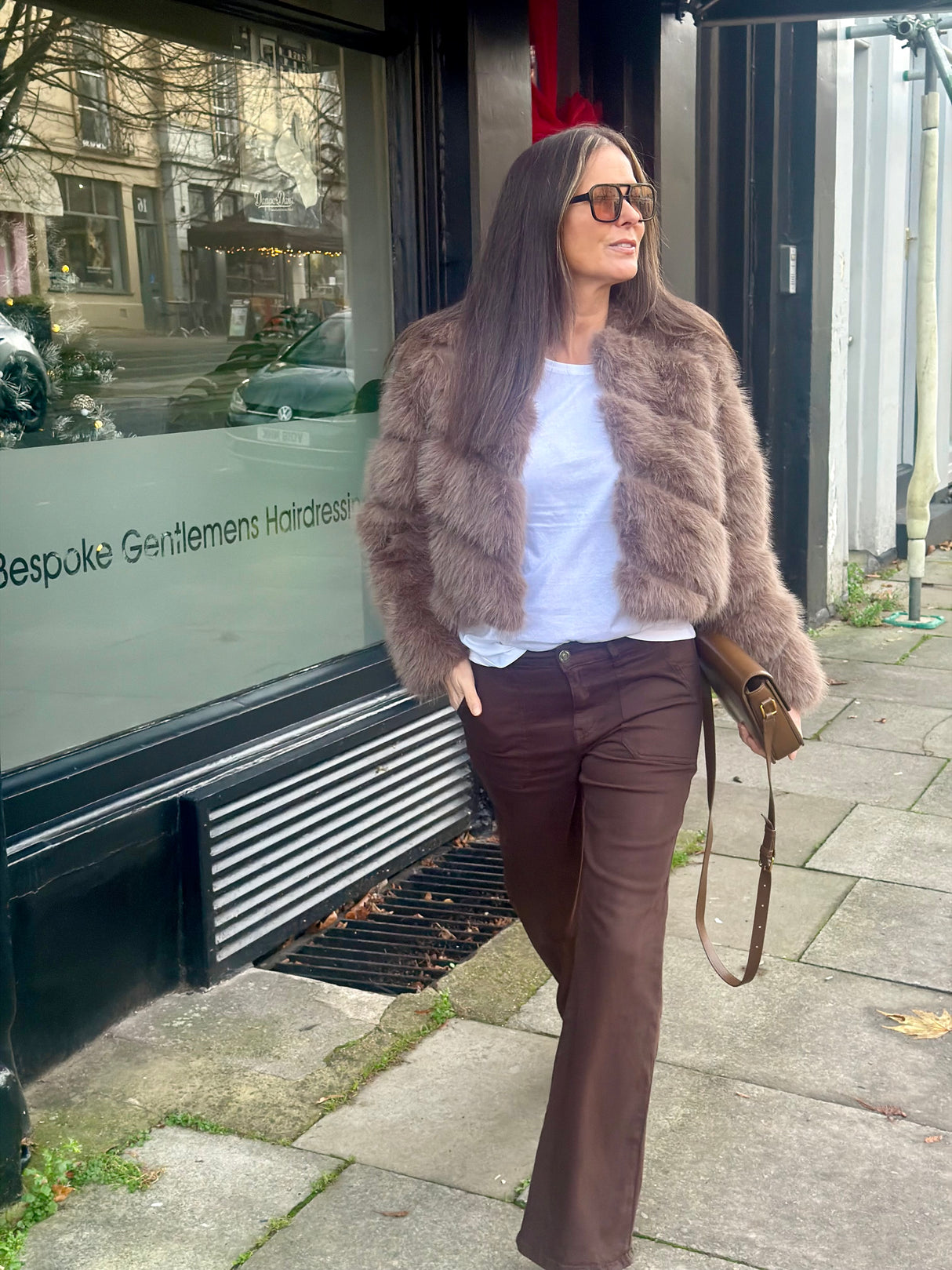 Crush Wide Leg Jean - Chocolate