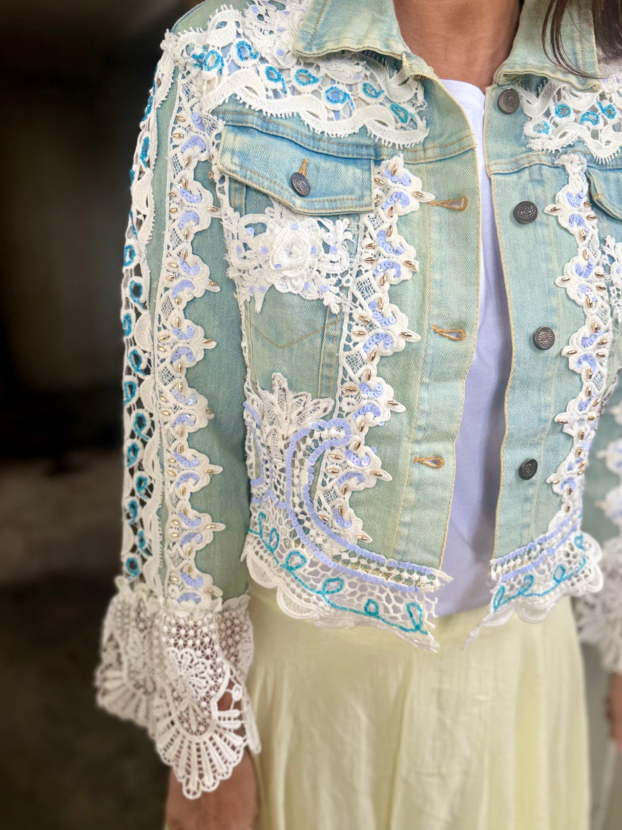 Perri Embellished Denim Jacket