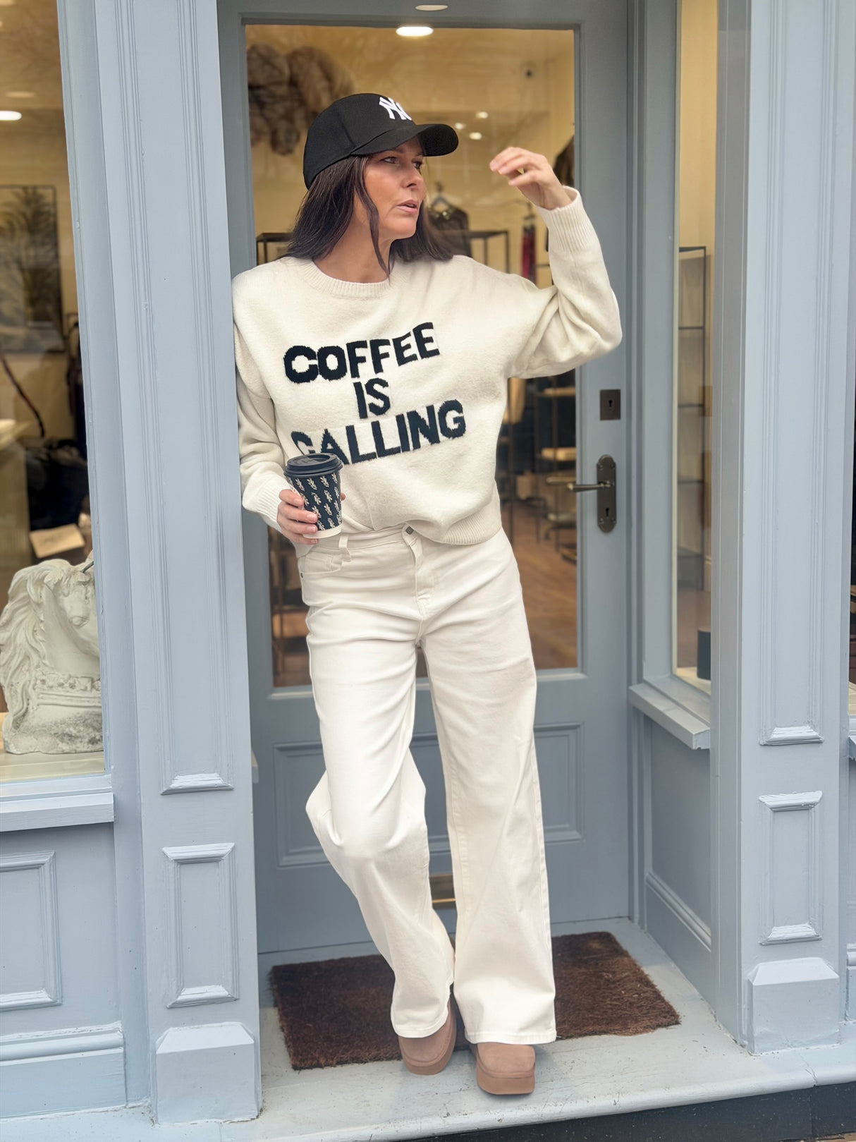 Baker Wide Leg Jean - White