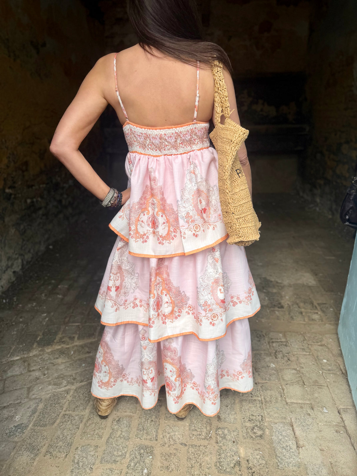 Henrietta Printed Maxi Dress - Pink