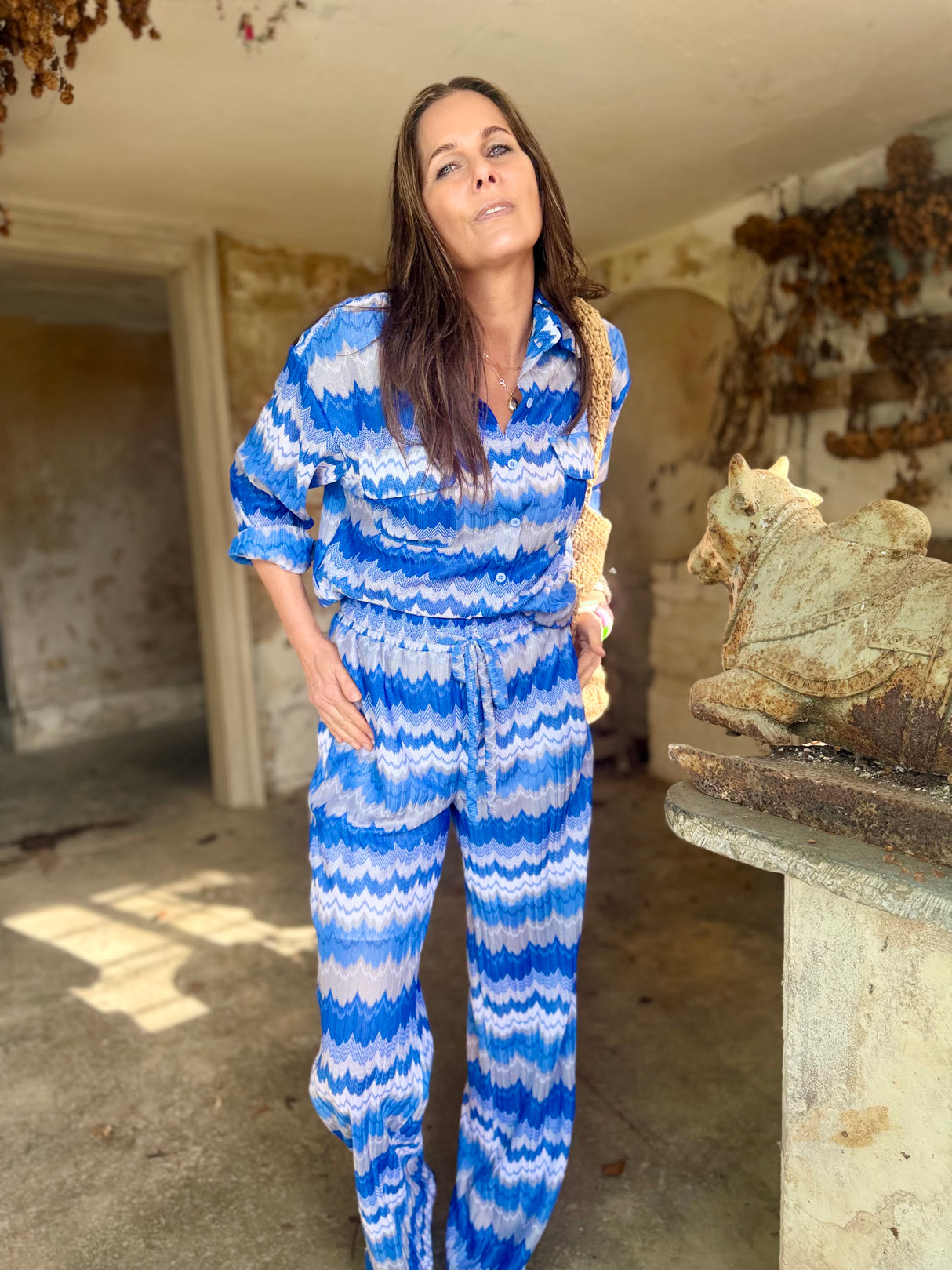 Seraphina Drawstring Pant - Ocean