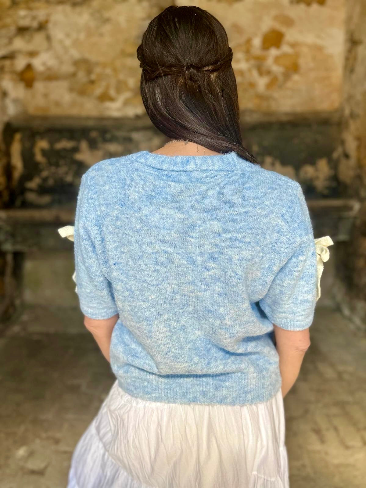 Juliette Vest Blue/Cream