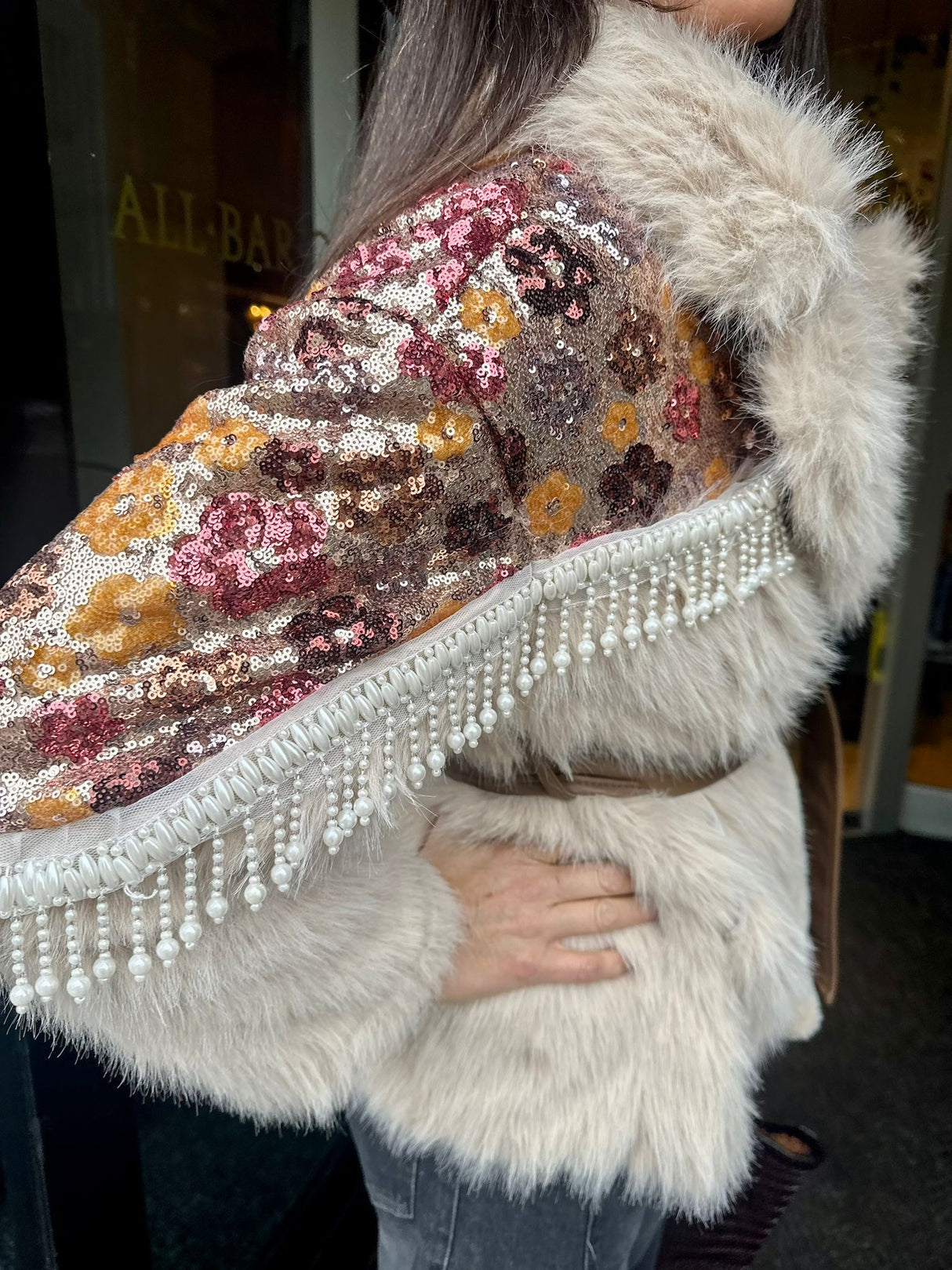 Zoey Embellished Jacket - Cream