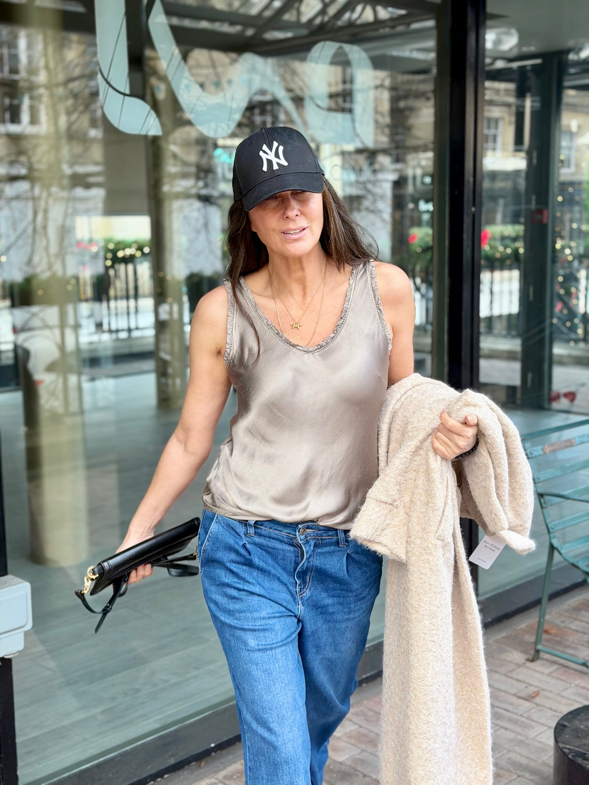 Delilah Silky Tank - Stone