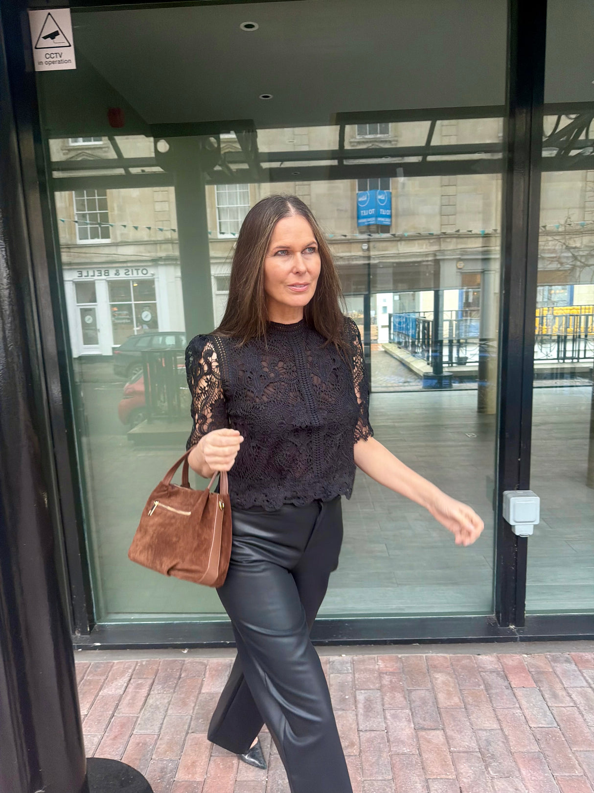 Raquel Crochet Blouse - Black