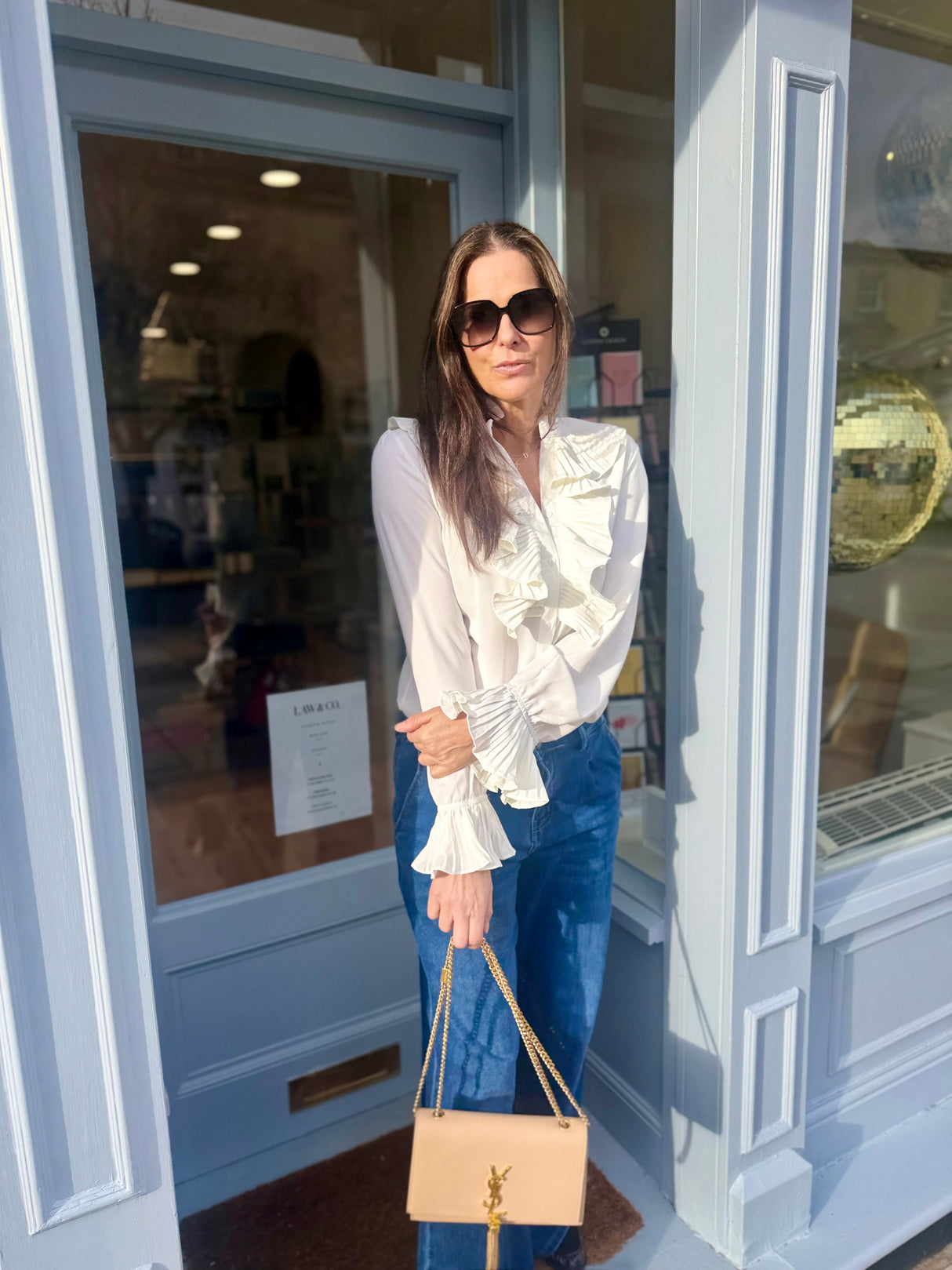 Sally Ruffle Blouse - White