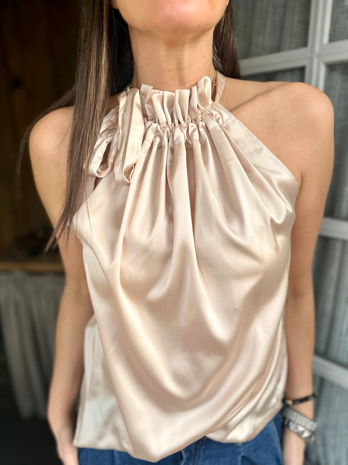 Bella B Top Champagne