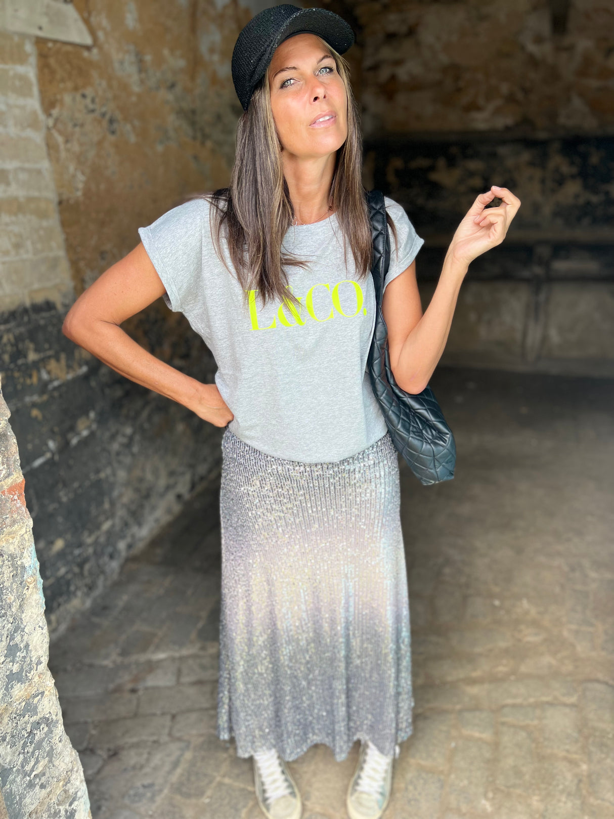 Camiseta LCo gris/neón