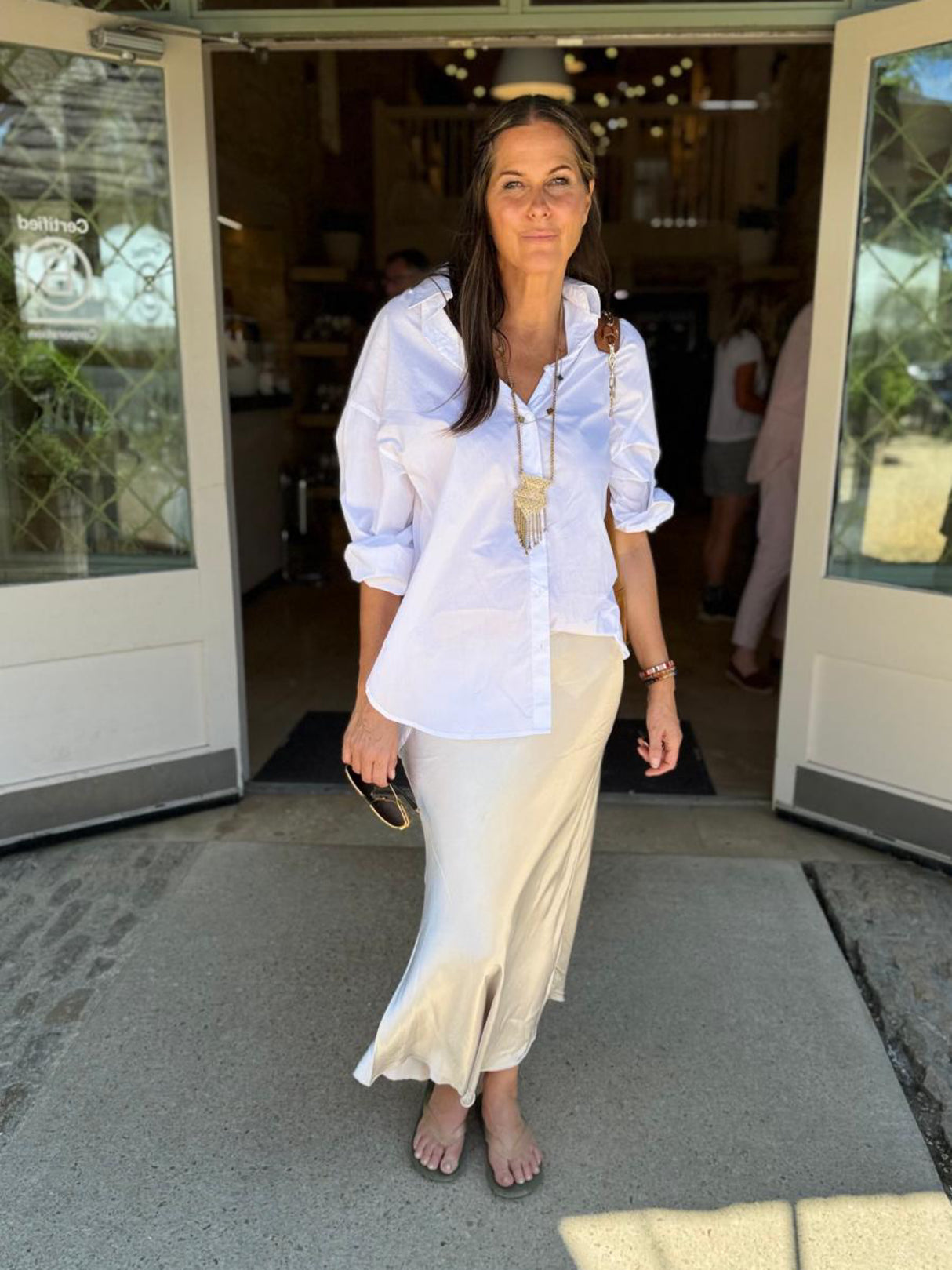 Alexia White Cotton Shirt