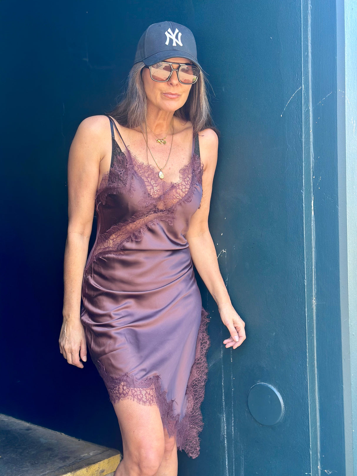 Anya Lace Dress - Cherry