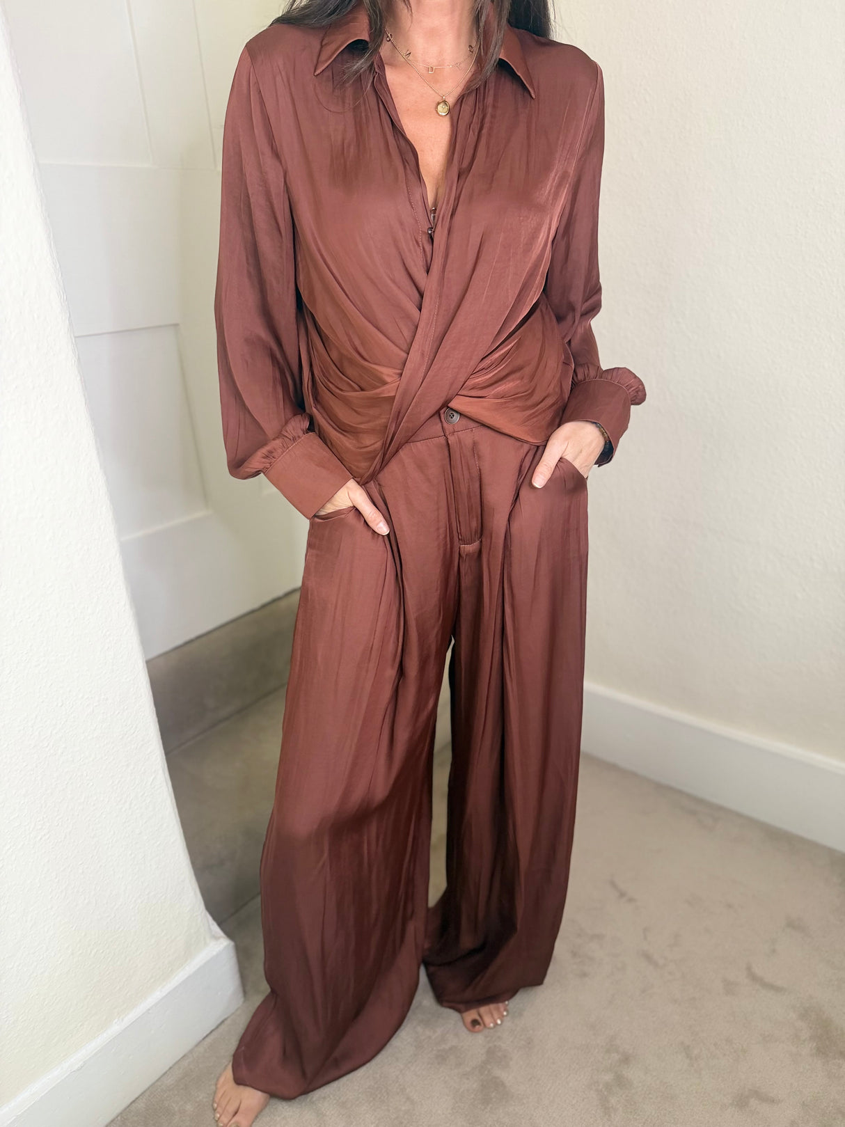 Aurora Two Piece Set - Chestnut